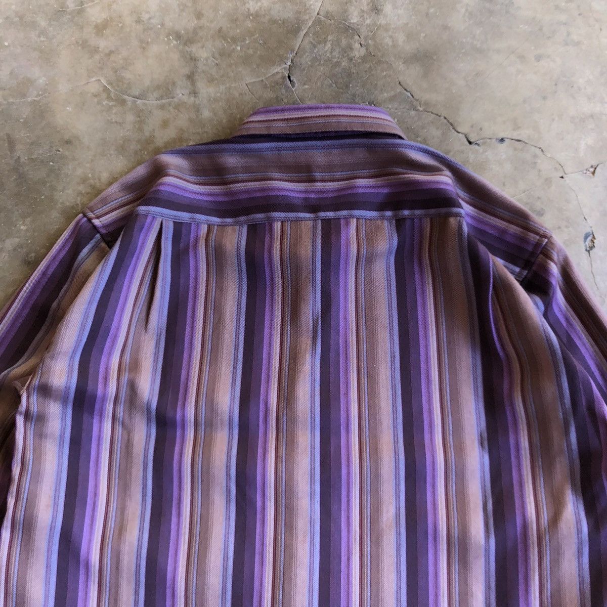 Japanese Brand 1990s Crocodile Stripe Button Up Shirt Vintage Style Size US L / EU 52-54 / 3 - 8 Thumbnail