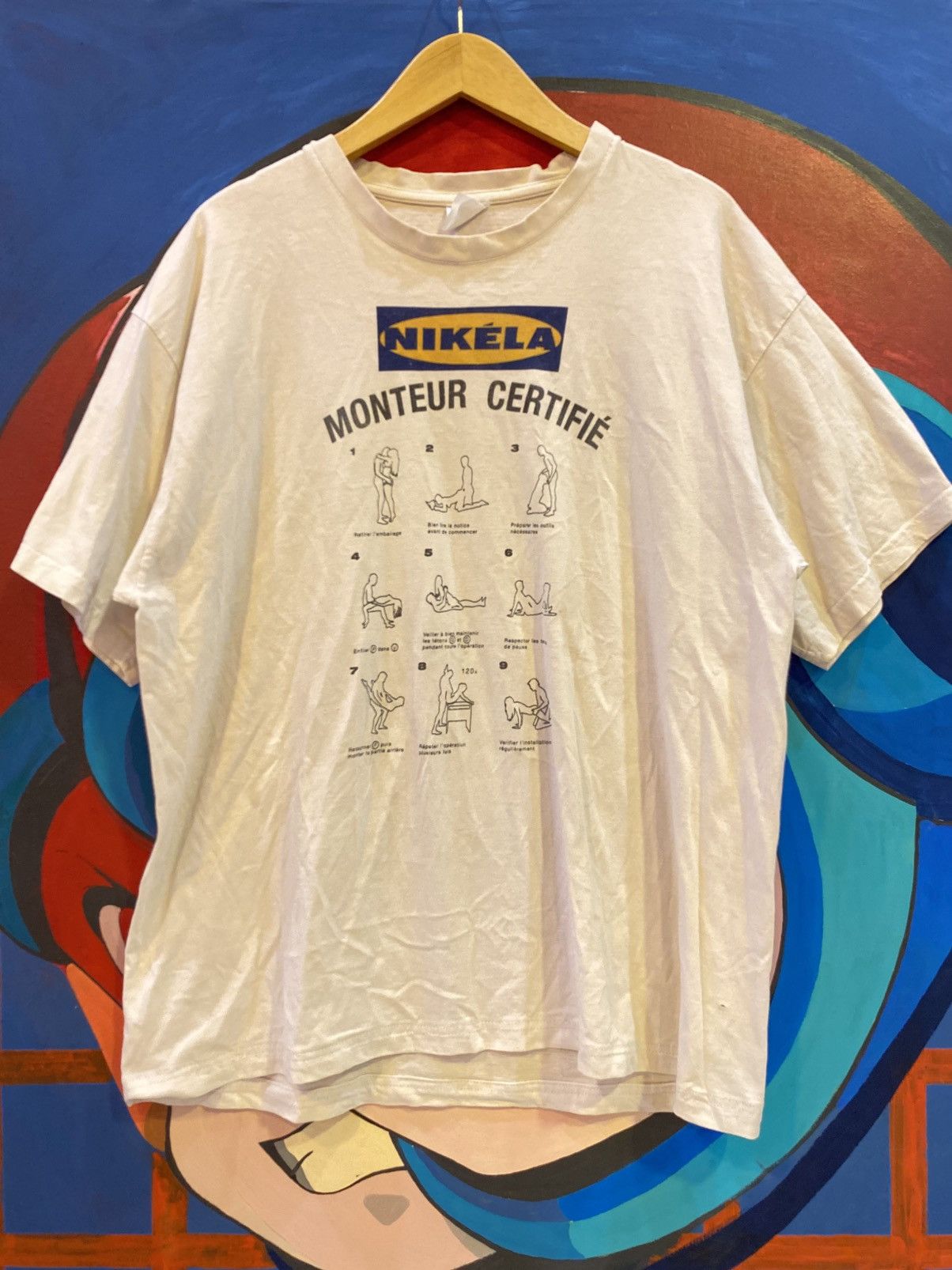 Vintage Vintage Parody Nikela Monteur Cirtifie Pornstar T-Shirt Size US L / EU 52-54 / 3 - 1 Thumbnail