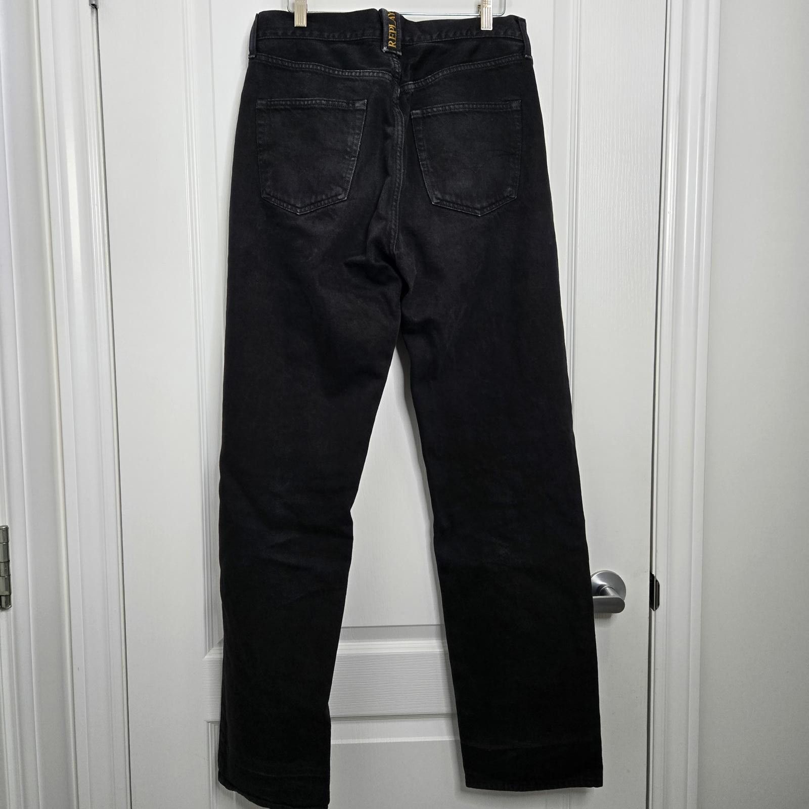 Replay Replay Jeans Men's 33 Black Dark Denim Straight Leg Vintage Size US 33 - 3 Thumbnail