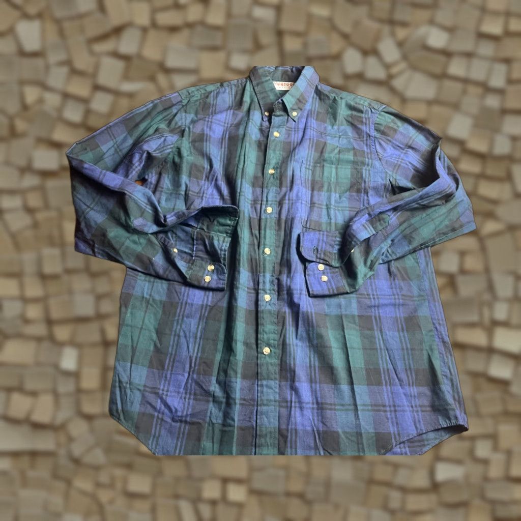 McGregor McGregor Shirt Mens Large Blue Green Plaid Button Up Short Sleeve Vintage (if applicable) Size US L / EU 52-54 / 3 - 1 Thumbnail