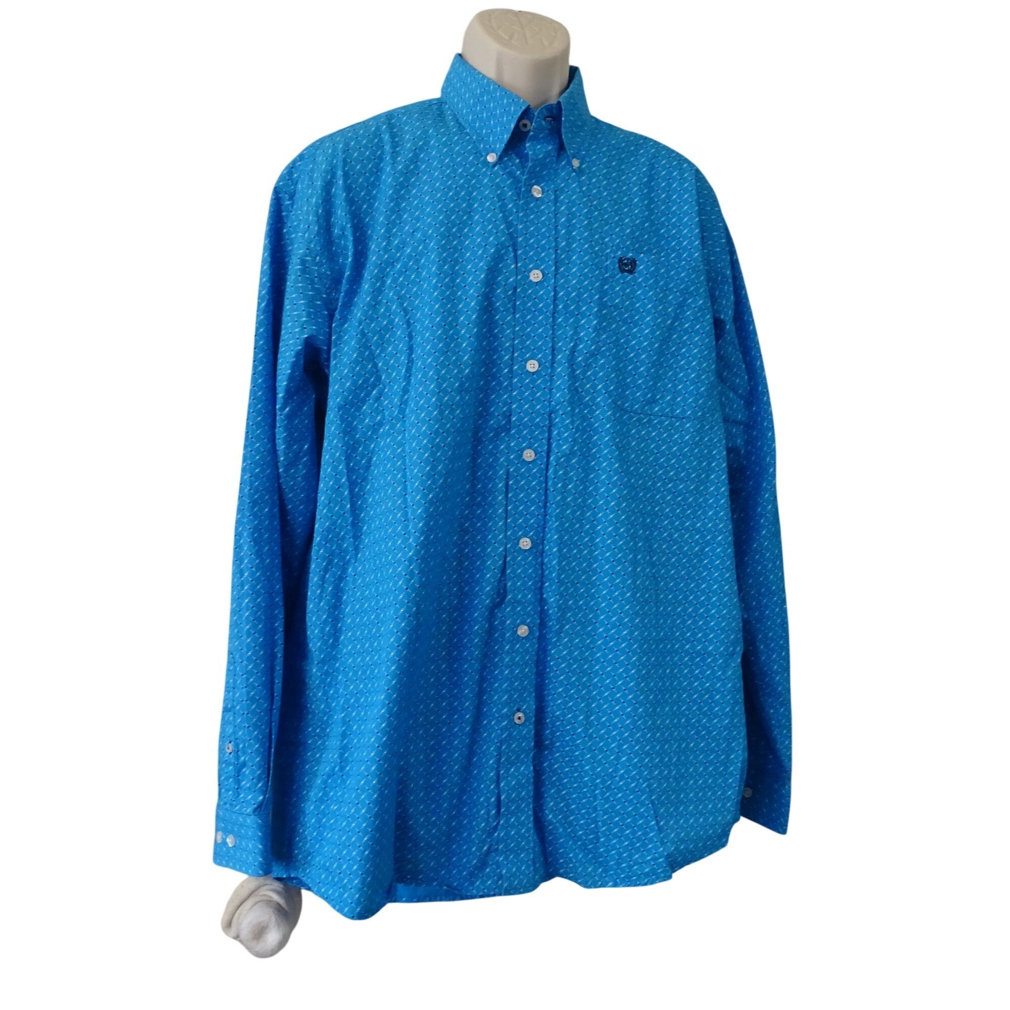 CINCH Cinch Men Blue Long Sleeve Western Button Down Collar Shirt Size US L / EU 52-54 / 3 - 2 Thumbnail