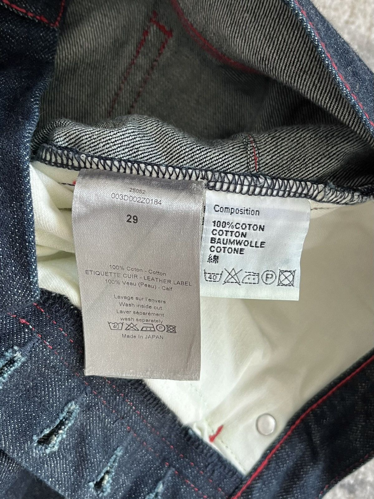 Dior dior homme ss13 red stitch denim Size US 29 - 13 Thumbnail