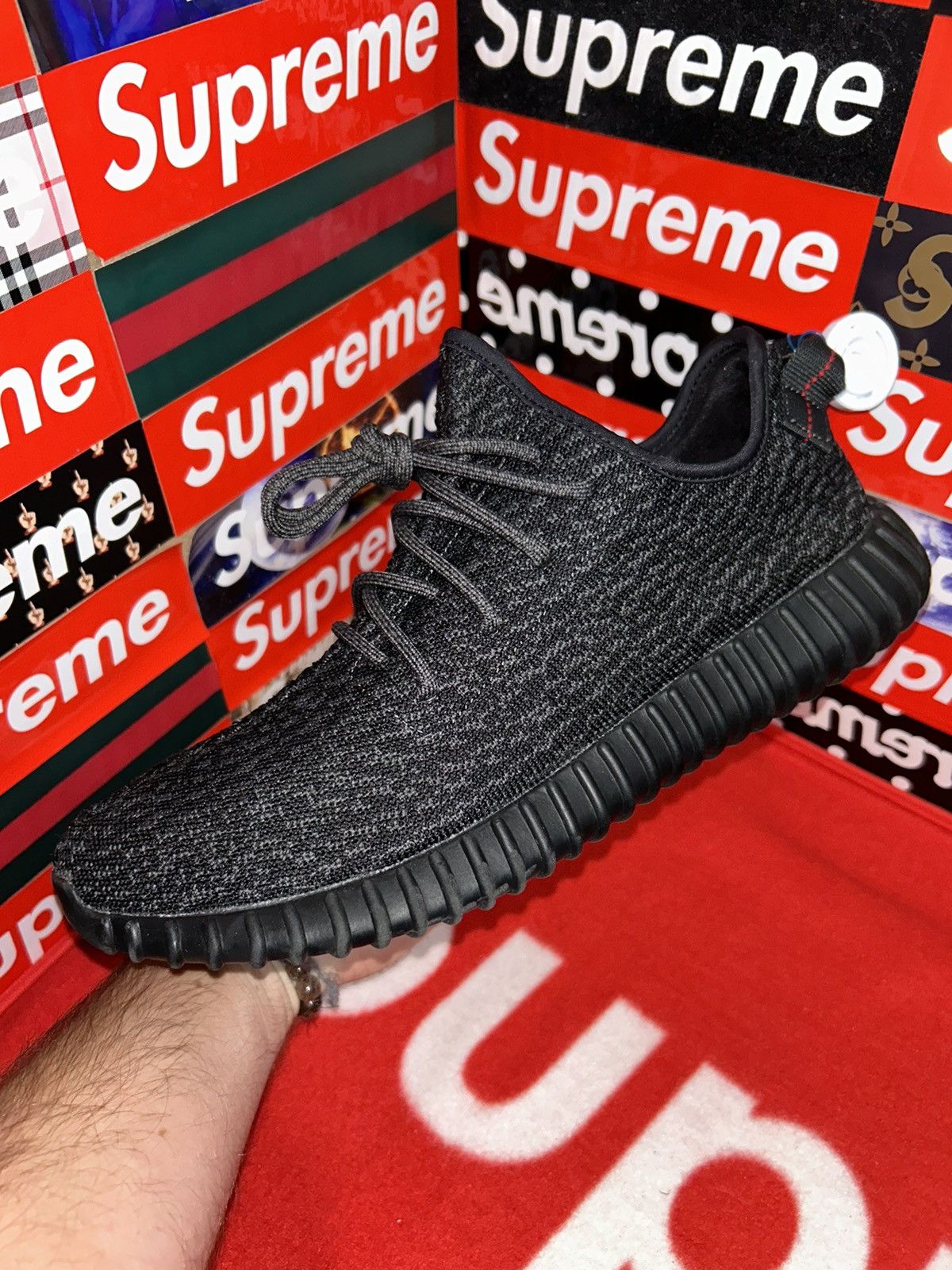 Adidas adidas Yeezy Boost 350 Pirate Black (2015) AQ2659 size 12 Size US 12 / EU 45 - 6 Thumbnail