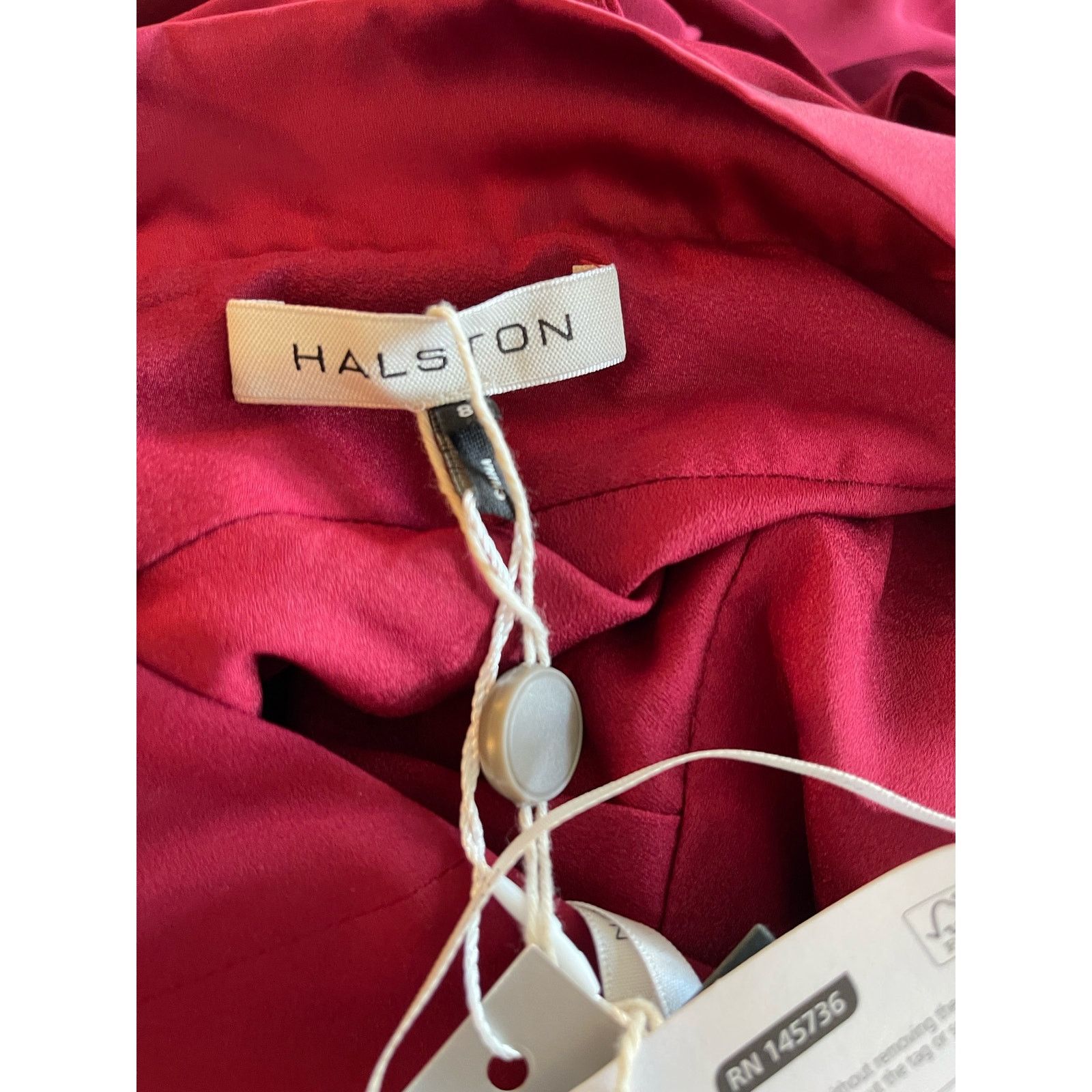 Halston Halston V Neck Halter Gown, NWT, size: 8 Size M / US 6-8 / IT 42-44 - 7 Thumbnail