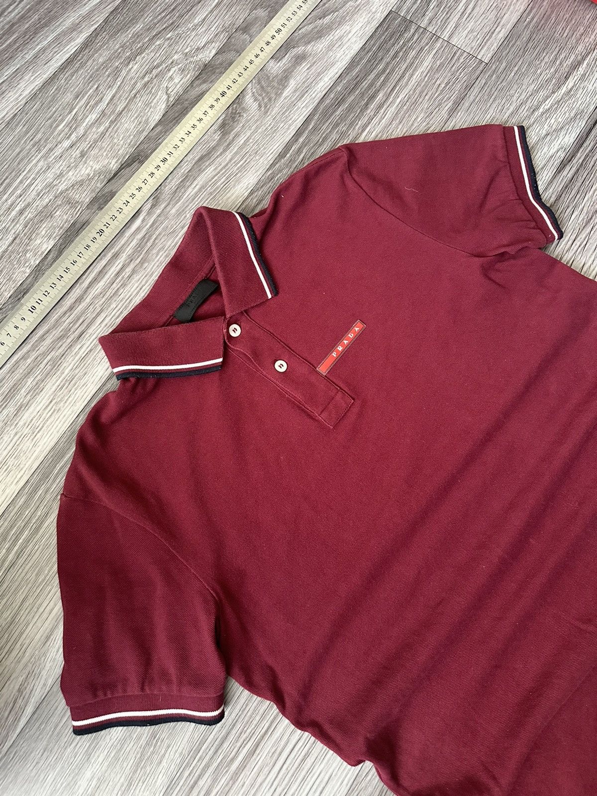 Prada Prada Milano Red Burgundy Polo T shirt Red Tab size M hype Size US M / EU 48-50 / 2 - 4 Thumbnail