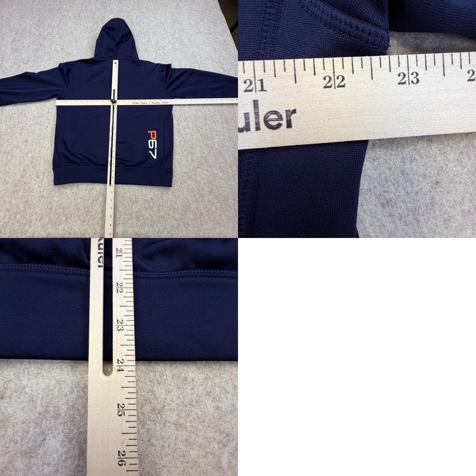 Polo Ralph Lauren Polo Ralph Lauren Hoodie Mens L Navy Performance Thumbholes Pullover Shirt/Hoody Graphic Print Logo Pockets Sports Fleece Polyester Size US L / EU 52-54 / 3 - 8 Thumbnail