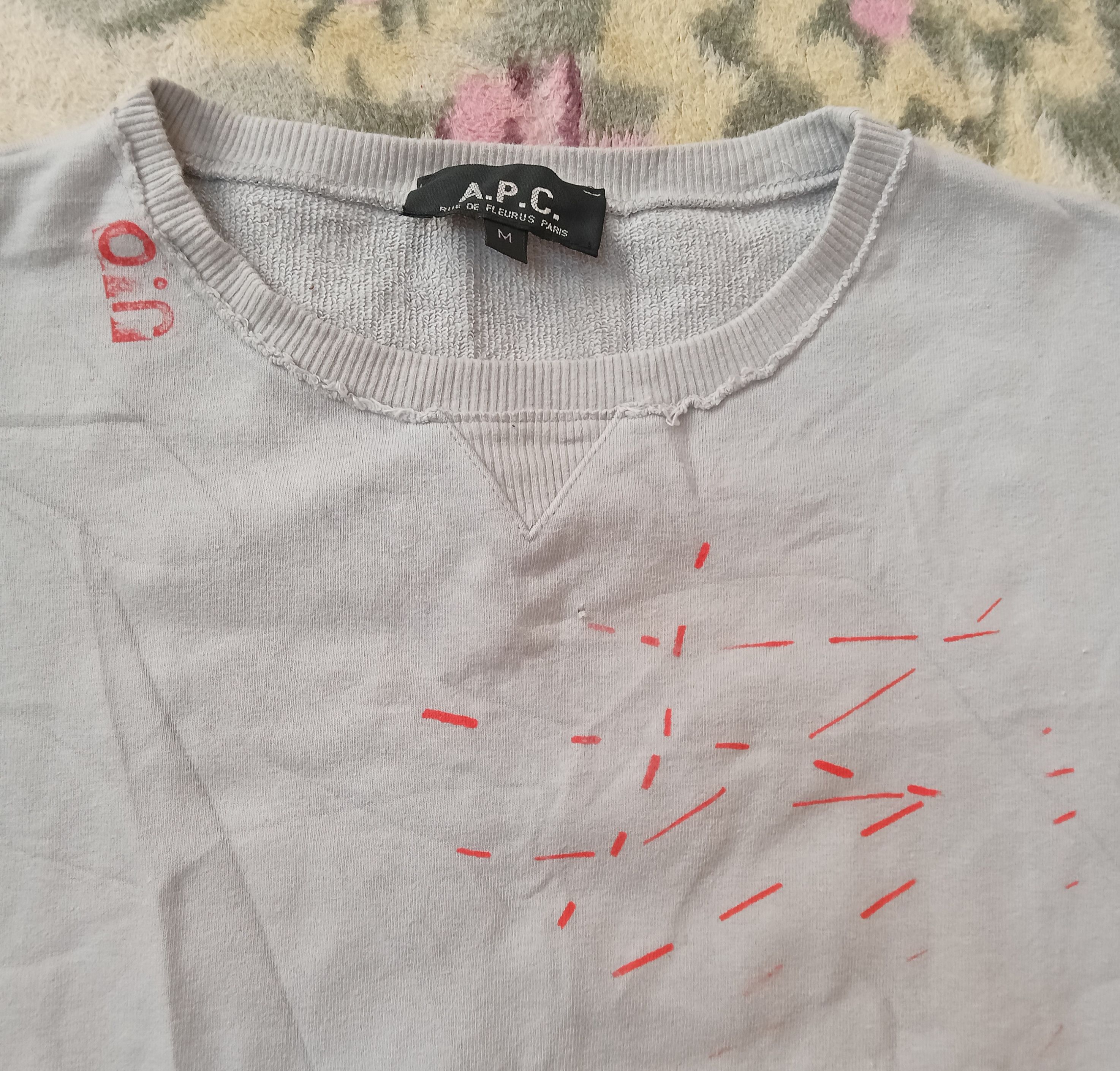 A.P.C. A.P.C. Short Sleeve Rare Design Sweatshirt Size M / US 6-8 / IT 42-44 - 3 Thumbnail