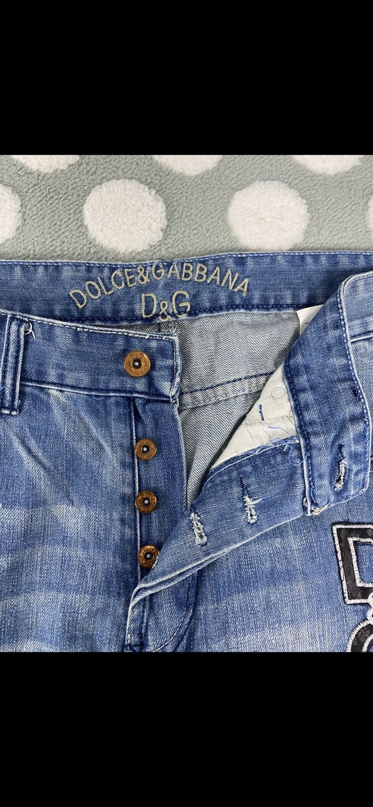 Dolce & Gabbana VINTAGE Y2K-era DOLCE &GABBANA JEANS BUTTONFLY Size US 34 / EU 50 - 12 Thumbnail