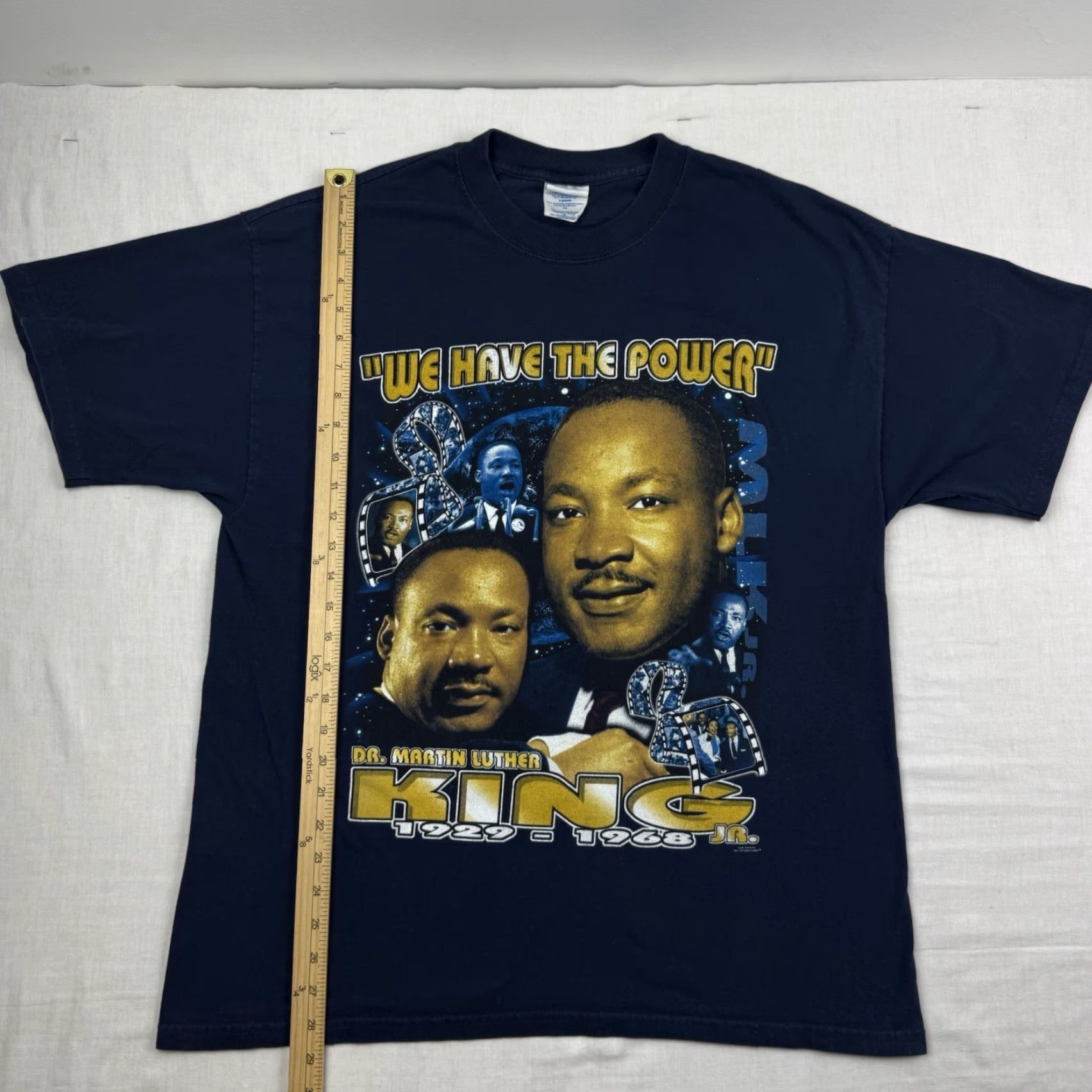 Vintage VINTAGE Martin Luther King Rap T SHIRT Adult XL 90s I Have A Dream Blues Graphic Print Crew Neck Short Sleeve Men Mens Shaped by M&O KNITS Size US XL / EU 56 / 4 - 6 Thumbnail