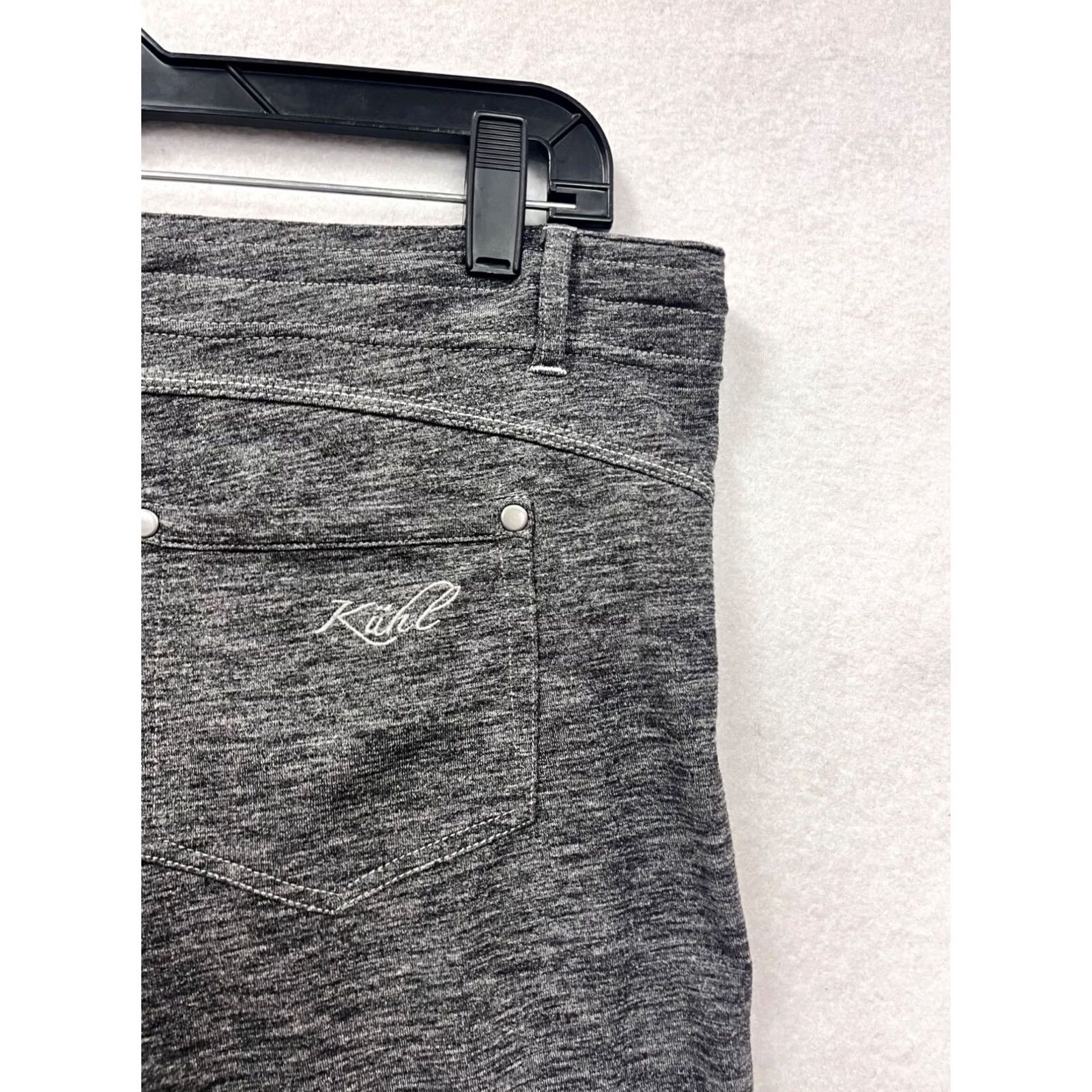 Vintage Kühl Womens Pants Heathered Gray Size 14 Short Bootcut - Cargo, Nylon Polyester Spandex, 37" Top to Bottom, Like New Size 36" / US 14 / IT 50 - 7 Thumbnail