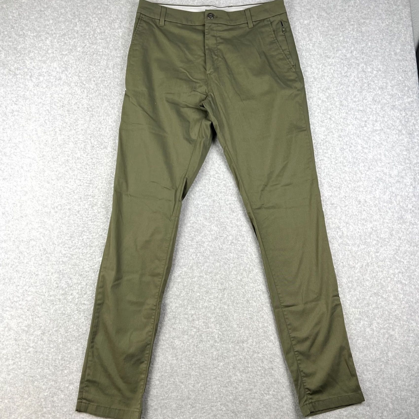 Vintage Birddogs Pants Mens Green Slim Fit Stretch Performance Lined Chino 32x34 Size US 32 / EU 48 - 2 Thumbnail
