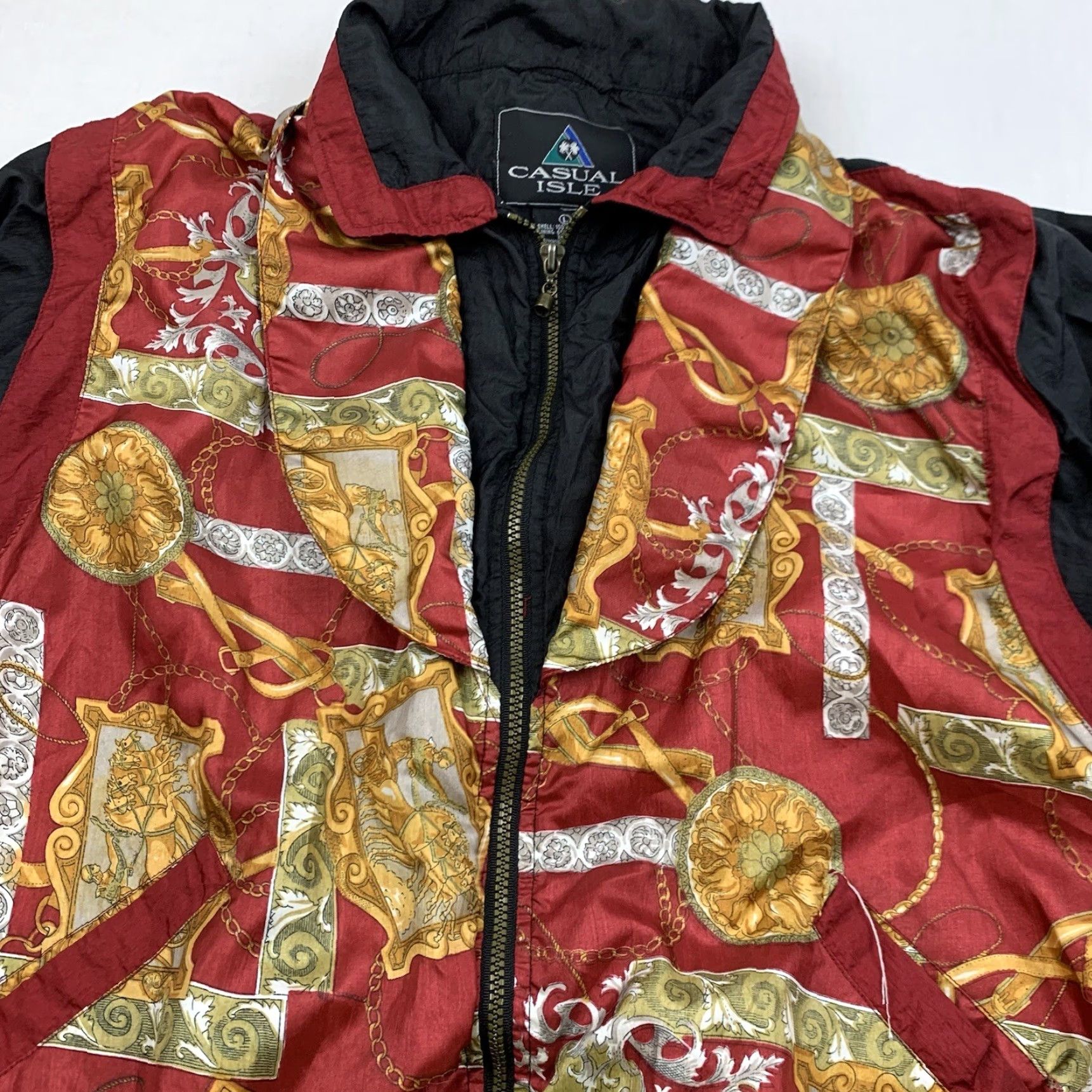 Vintage VINTAGE Casual Isle Windbreaker Vest Womens Large Black 90s Collared Nylon Size L / US 10 / IT 46 - 2 Thumbnail