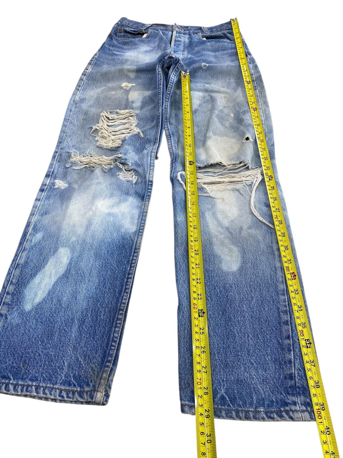 Levi's Levi’s Acid Wash Distressed Style Loose Jeans Size US 27 - 7 Thumbnail