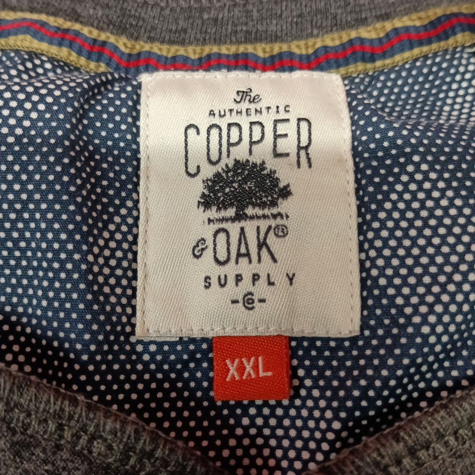 Other Copper Oak Henley Sweatshirt Men's 2XL Gray Pullover Cotton Size US XL / EU 56 / 4 - 4 Thumbnail