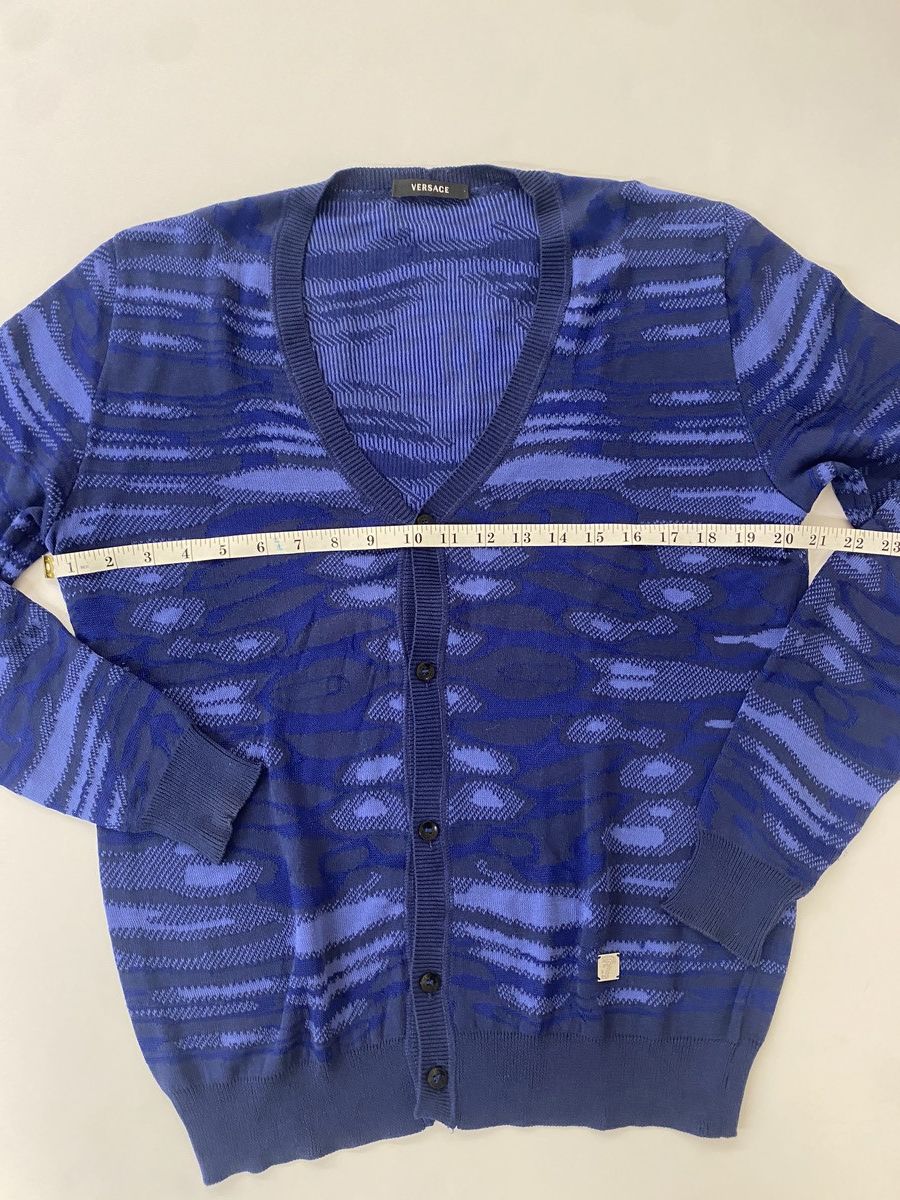 Versace Versace blue camo cardigan - M Size US M / EU 48-50 / 2 - 5 Thumbnail