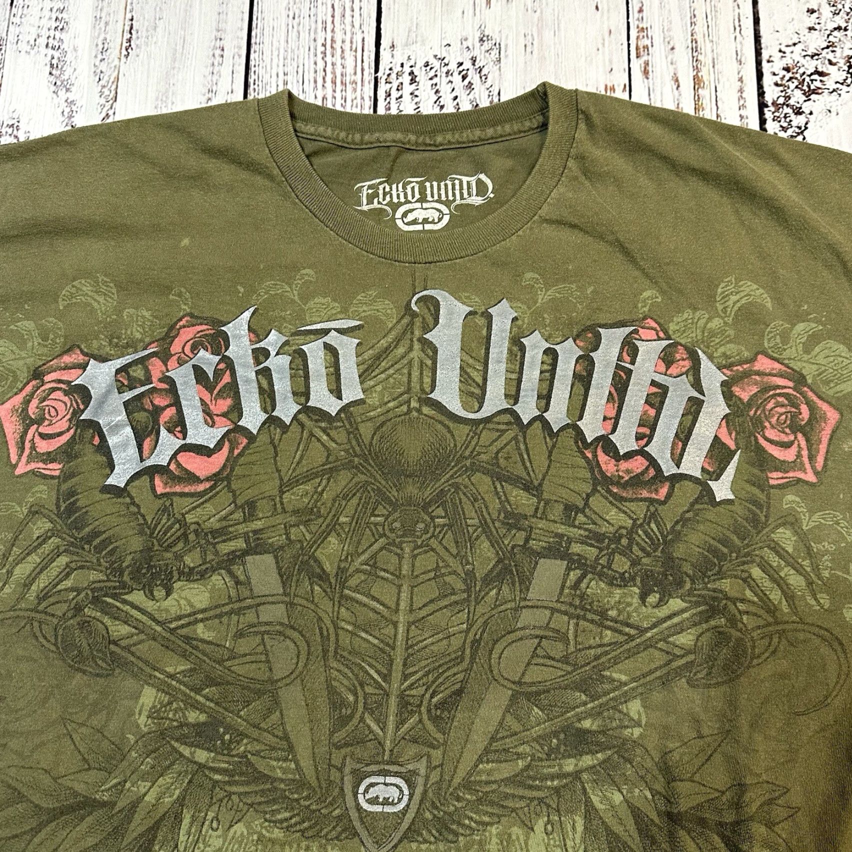 Ecko Unltd. ECKO UNLTD Vendetta MMA Collab Grunge Street Graphic Print Shirt Cotton Men XL Size US XL / EU 56 / 4 - 5 Thumbnail