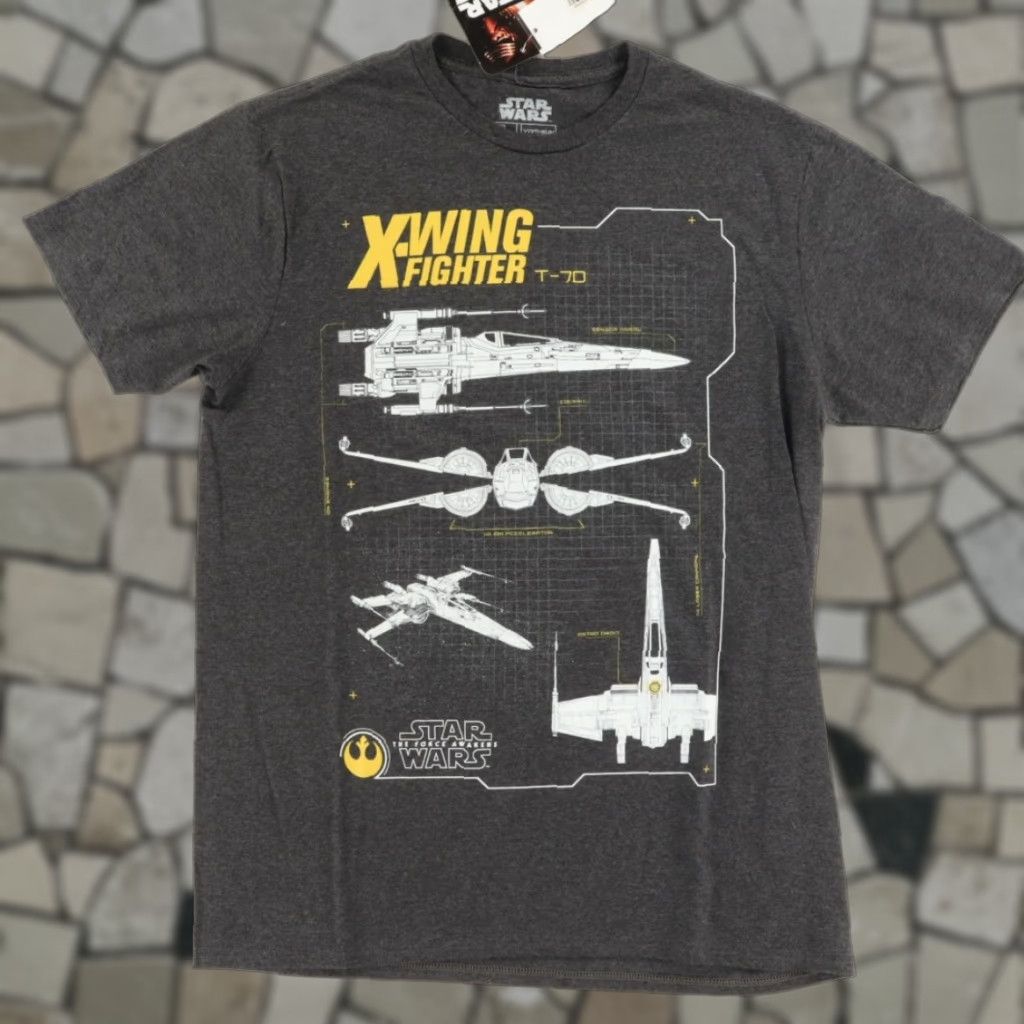 Star Wars **Star Wars X-Wing Fighter Solid Charcoal Men's L T-Shirt** User: **Star Wars X-Wing Fighter Men's L Solid Charcoal T-Shirt** Size US L / EU 52-54 / 3 - 1 Thumbnail