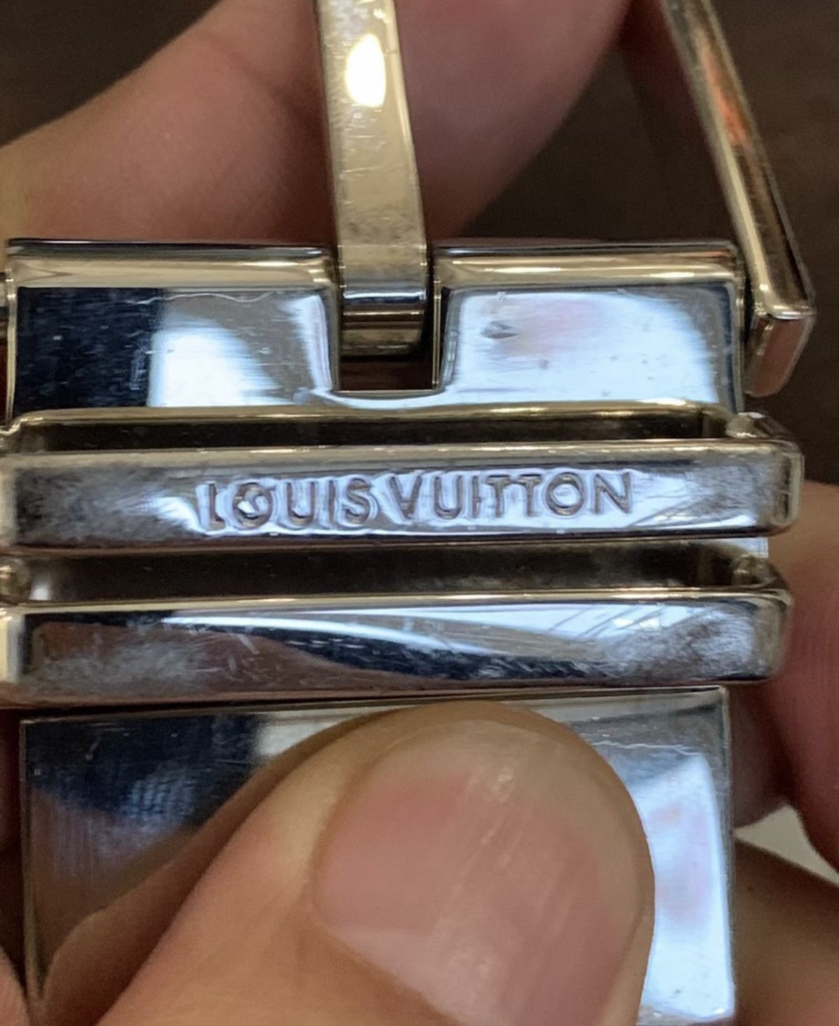 Louis Vuitton LOUIS VUITTON Black Damier Graphite Belt Size ONE SIZE - 3 Thumbnail