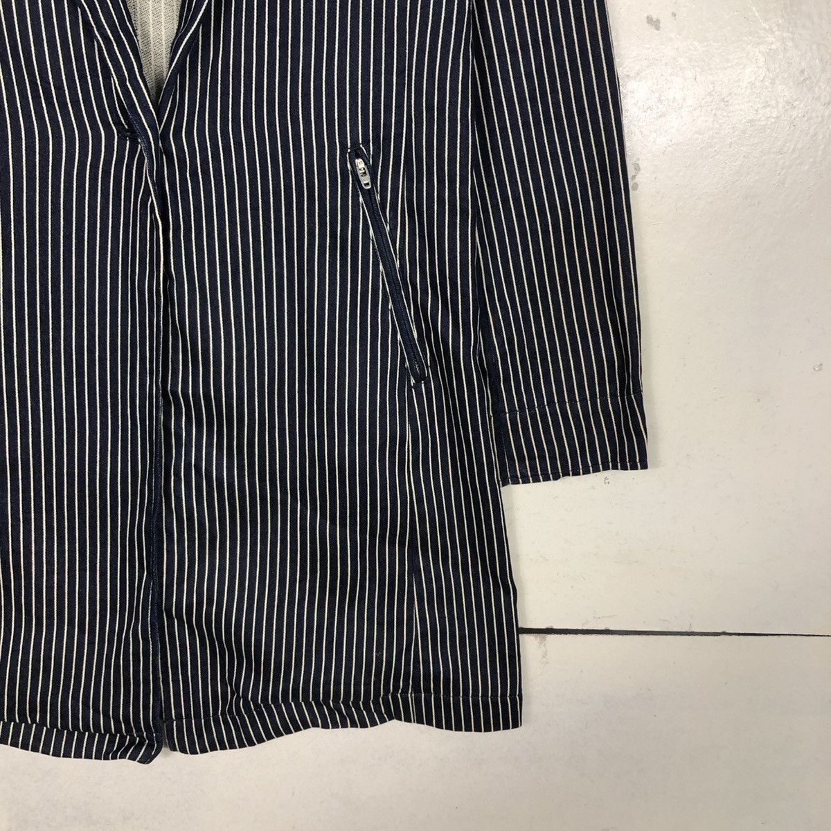 Indigo 📌Vintage Denim Indigo Striped Design Hickory B7 Issey Miyake Size US M / EU 48-50 / 2 - 7 Thumbnail