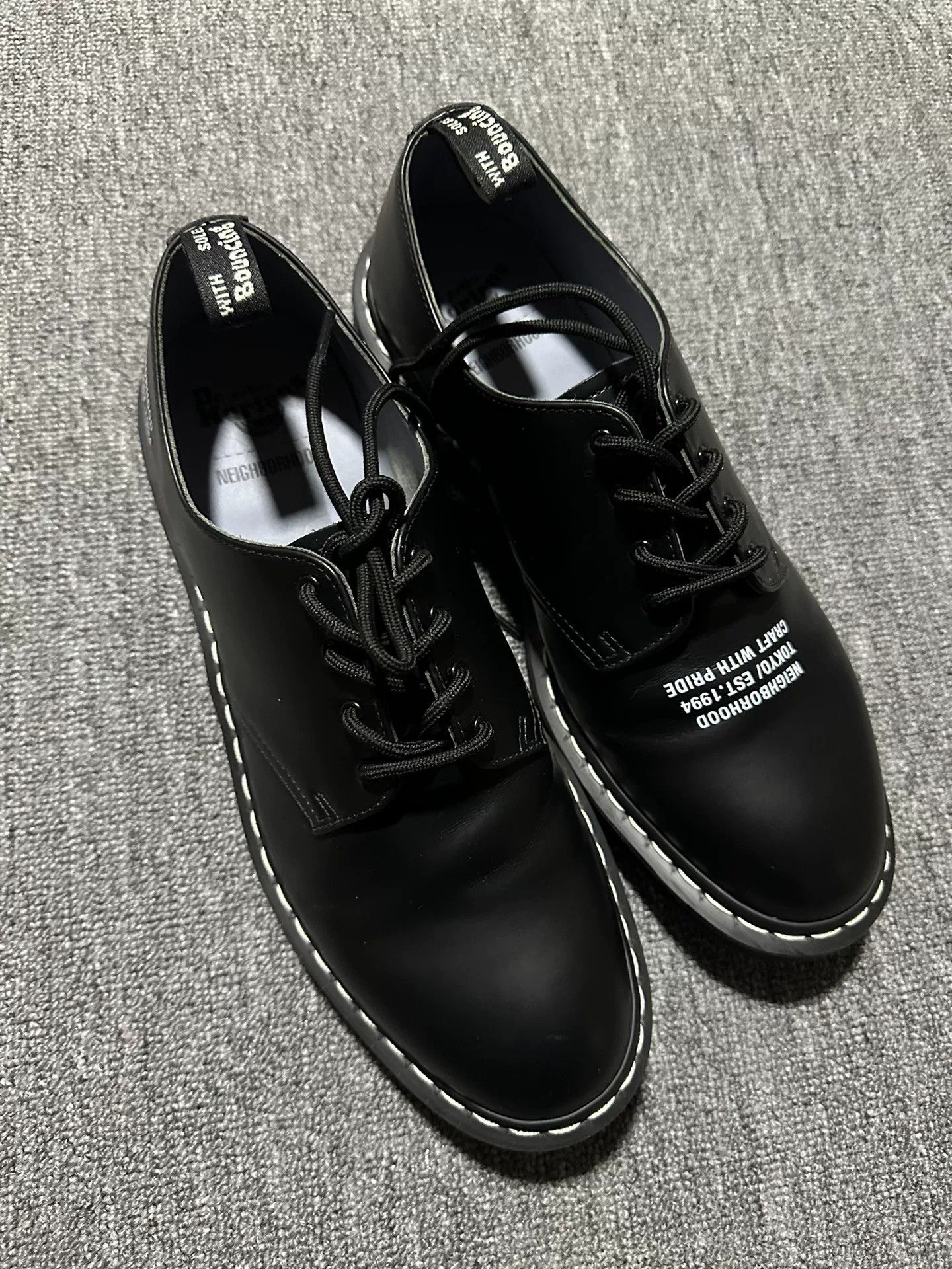 Neighborhood neighborhood x dr martens black shoes Size US 12 / EU 45 - 1 Thumbnail