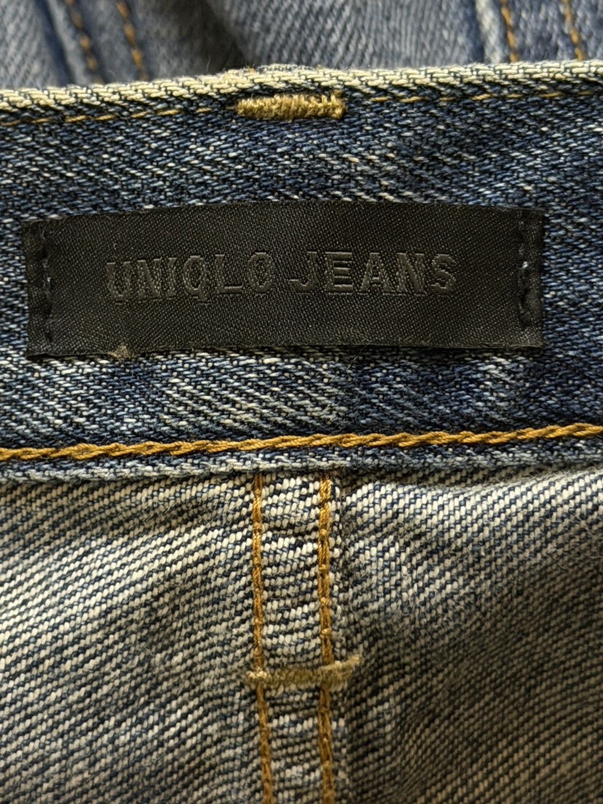 Uniqlo Vintage Y2K Japanese Uniqlo Faded Wash Distress Straight Leg Size US 34 / EU 50 - 6 Thumbnail