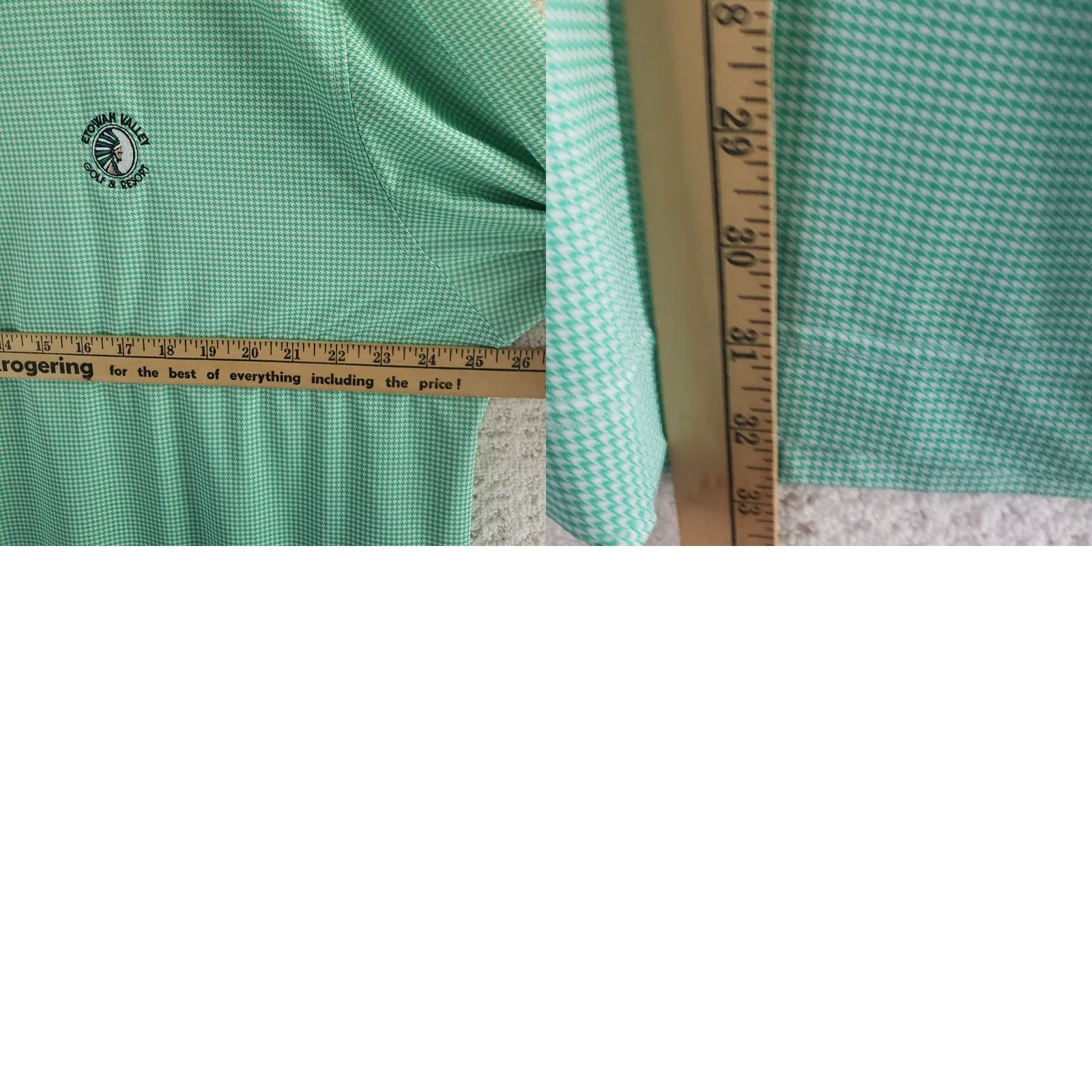 Footjoy FootJoy Polo Men XL Green Geometric Stretch Performance Golf Etowah Valley GC Shirt Modern Casual Activewear Size US XL / EU 56 / 4 - 9 Thumbnail