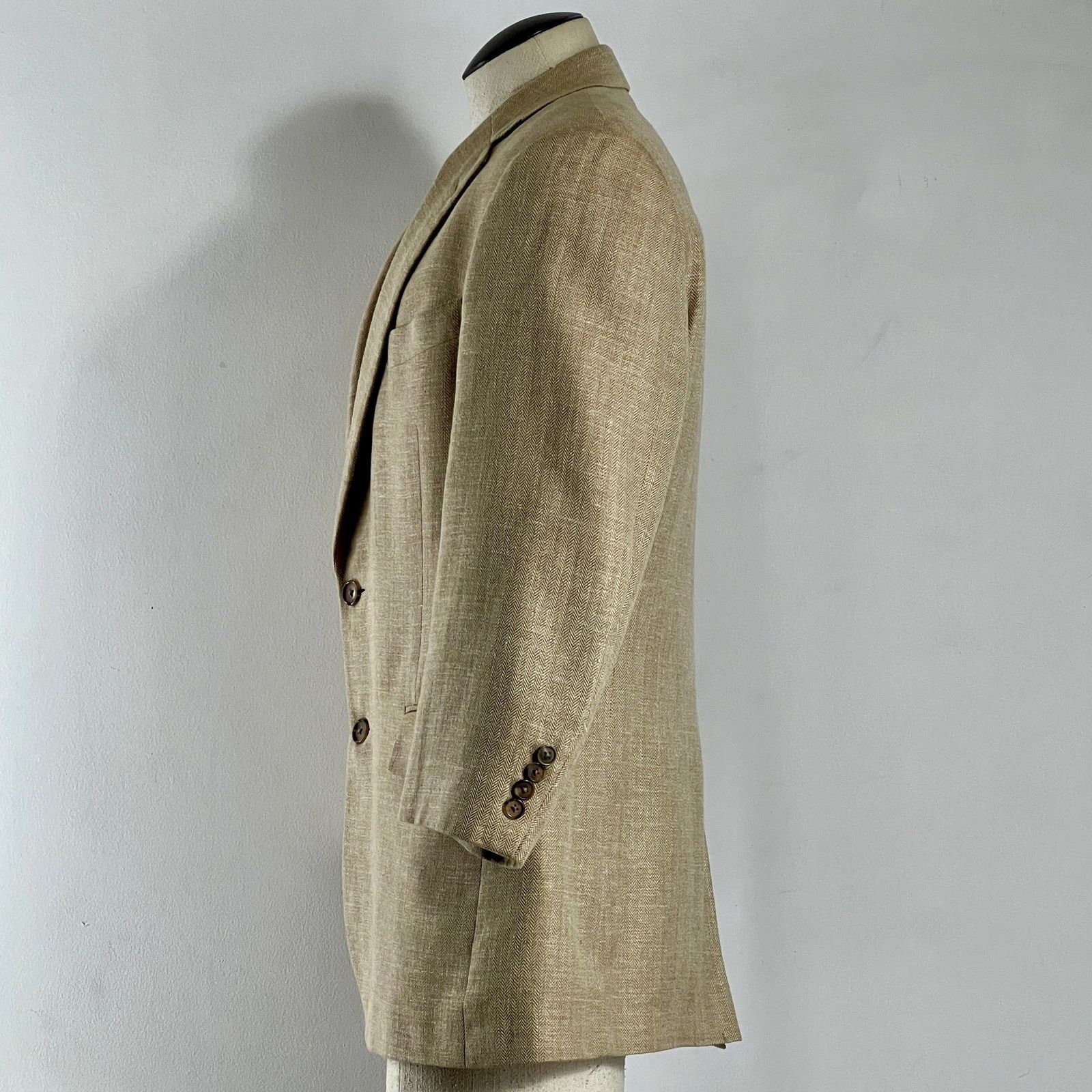 Brooks Brothers Brooks Brothers Madison Mens Silk Blazer Beige Jacket Sz 41R Size US M / EU 48-50 / 2 - 10 Thumbnail