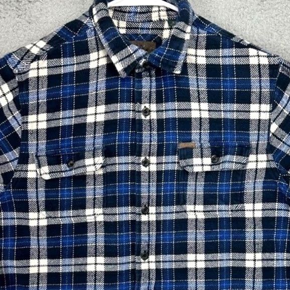 Orvis Orvis Flannel Shirt Mens Medium Blue Plaid Button-Up Shacket Jacket Pockets Size US M / EU 48-50 / 2 - 7 Thumbnail