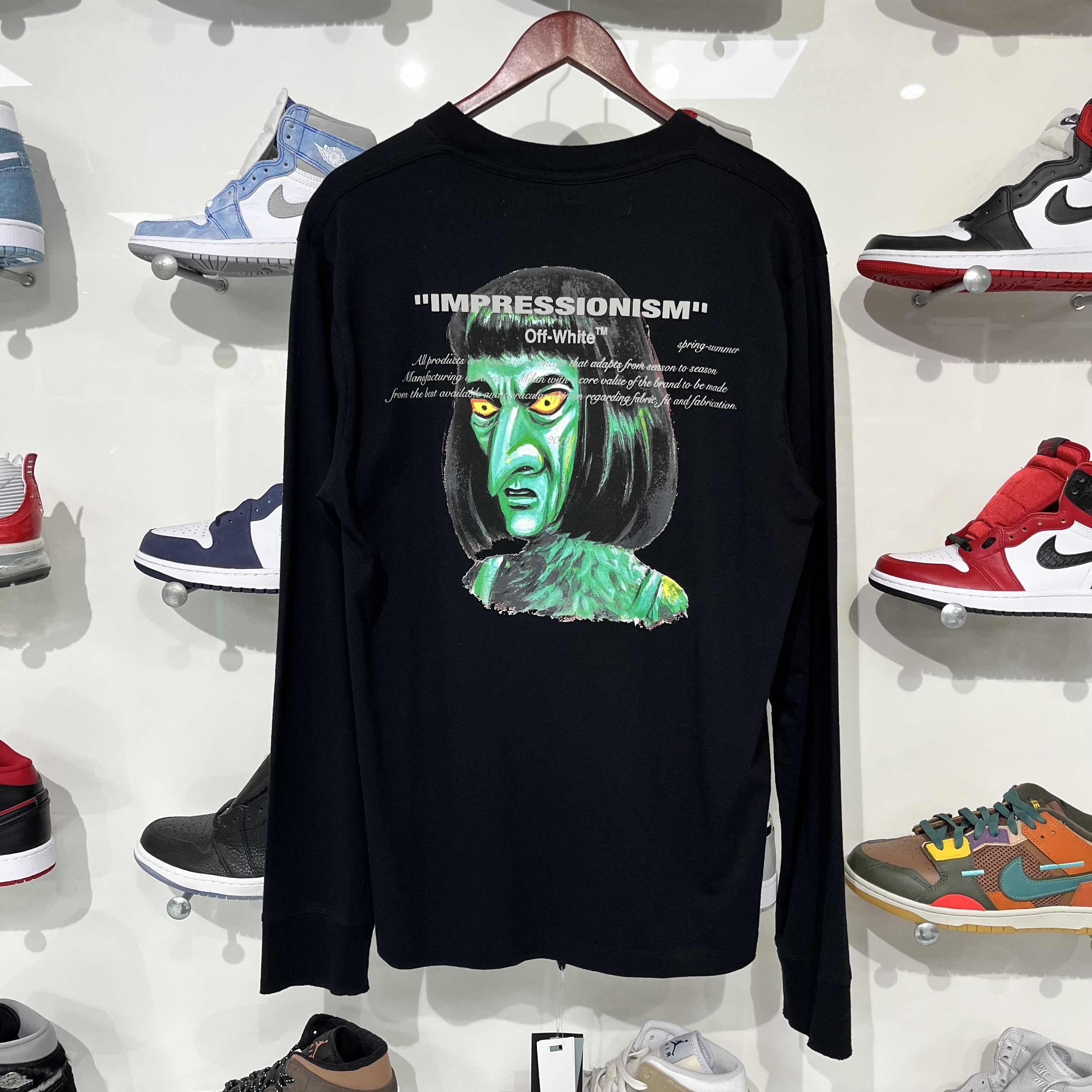 Off-White Off White Green Man Graphic Print Long Sleeve Black Size US L / EU 52-54 / 3 - 2 Thumbnail