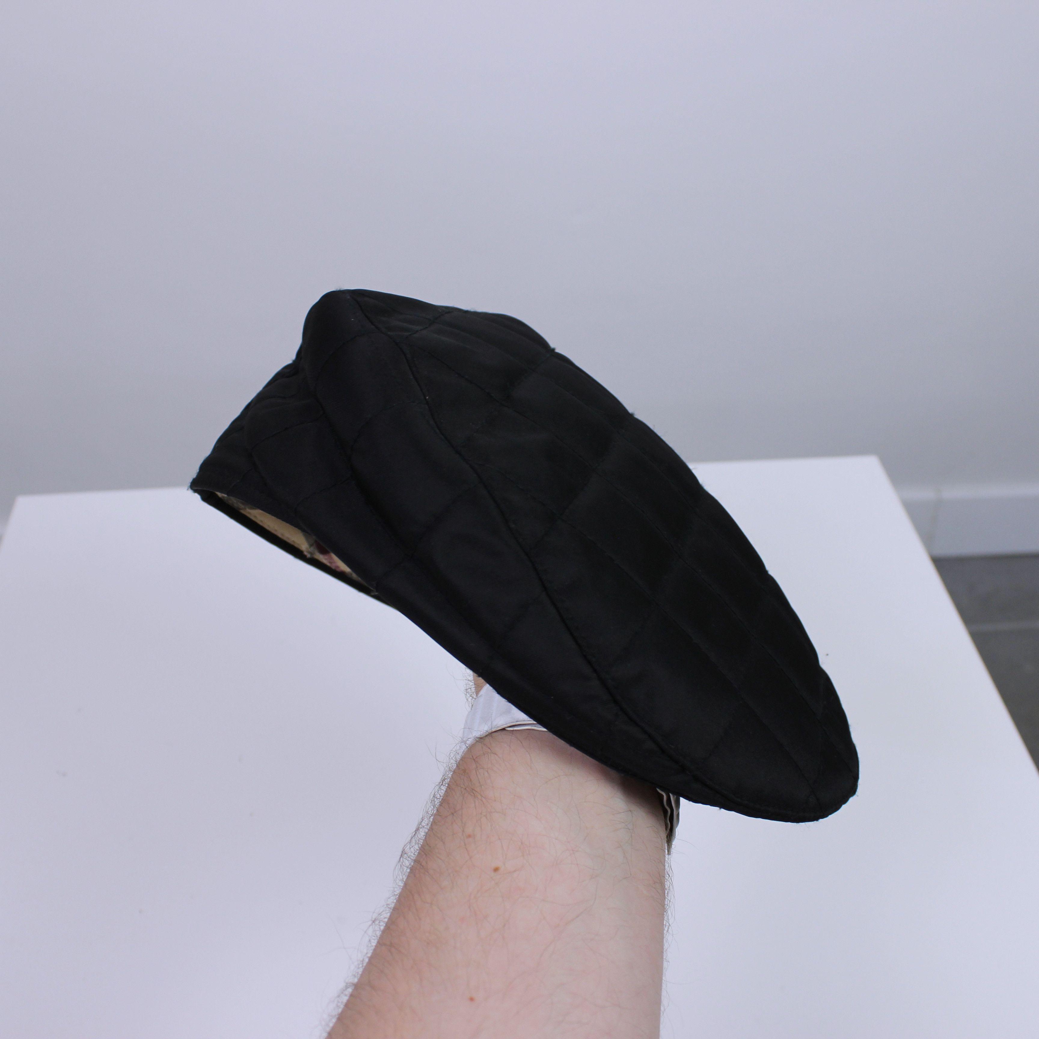 Burberry BURBERRY Black Nova nylon Flat Cap Newsboy Hat S England Size ONE SIZE - 8 Thumbnail