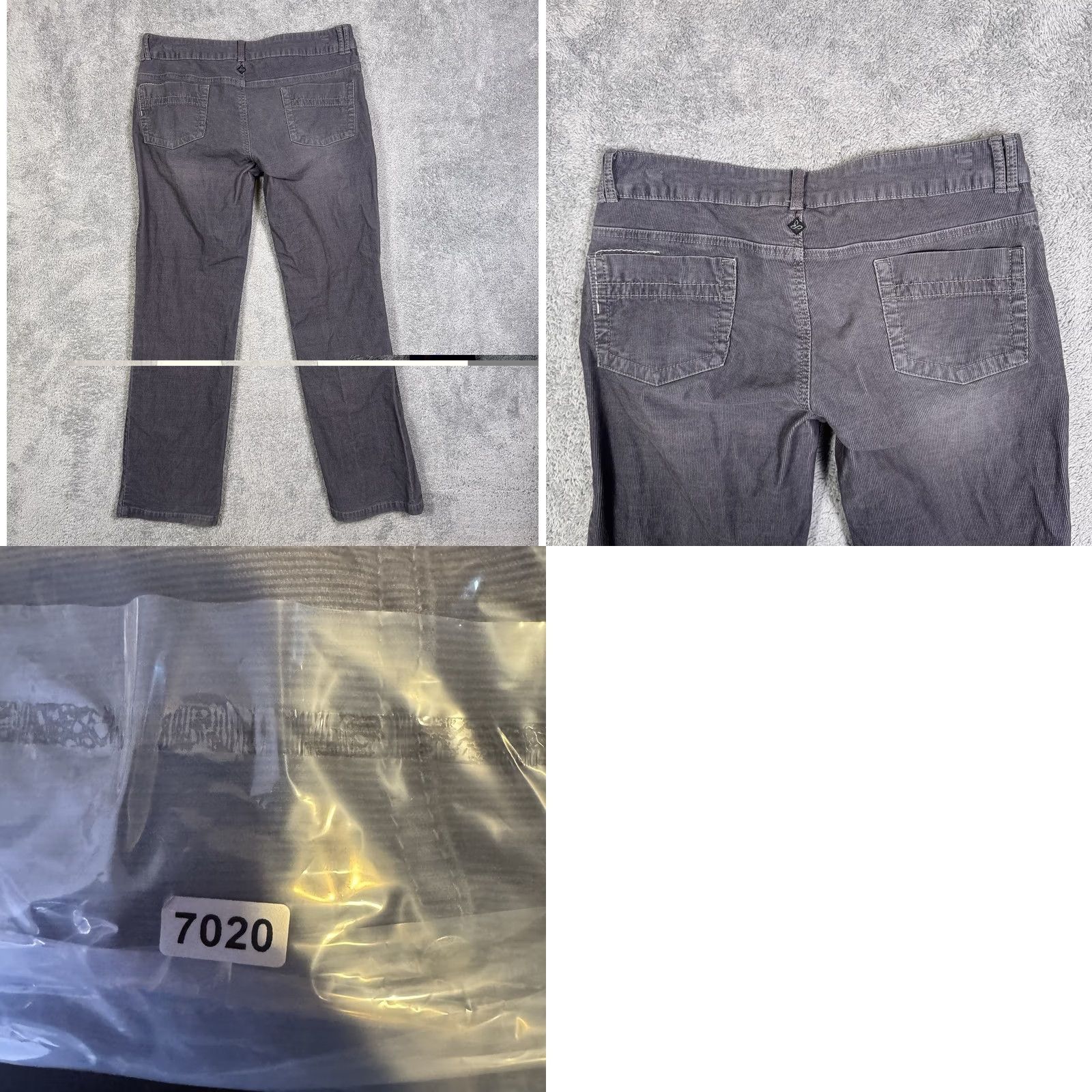 Prana Prana Corduroy Pants Women’s 10 Gray Casual Hike Gorpcore Trouser Floral Waist Size 32" / US 10 / IT 46 - 9 Thumbnail