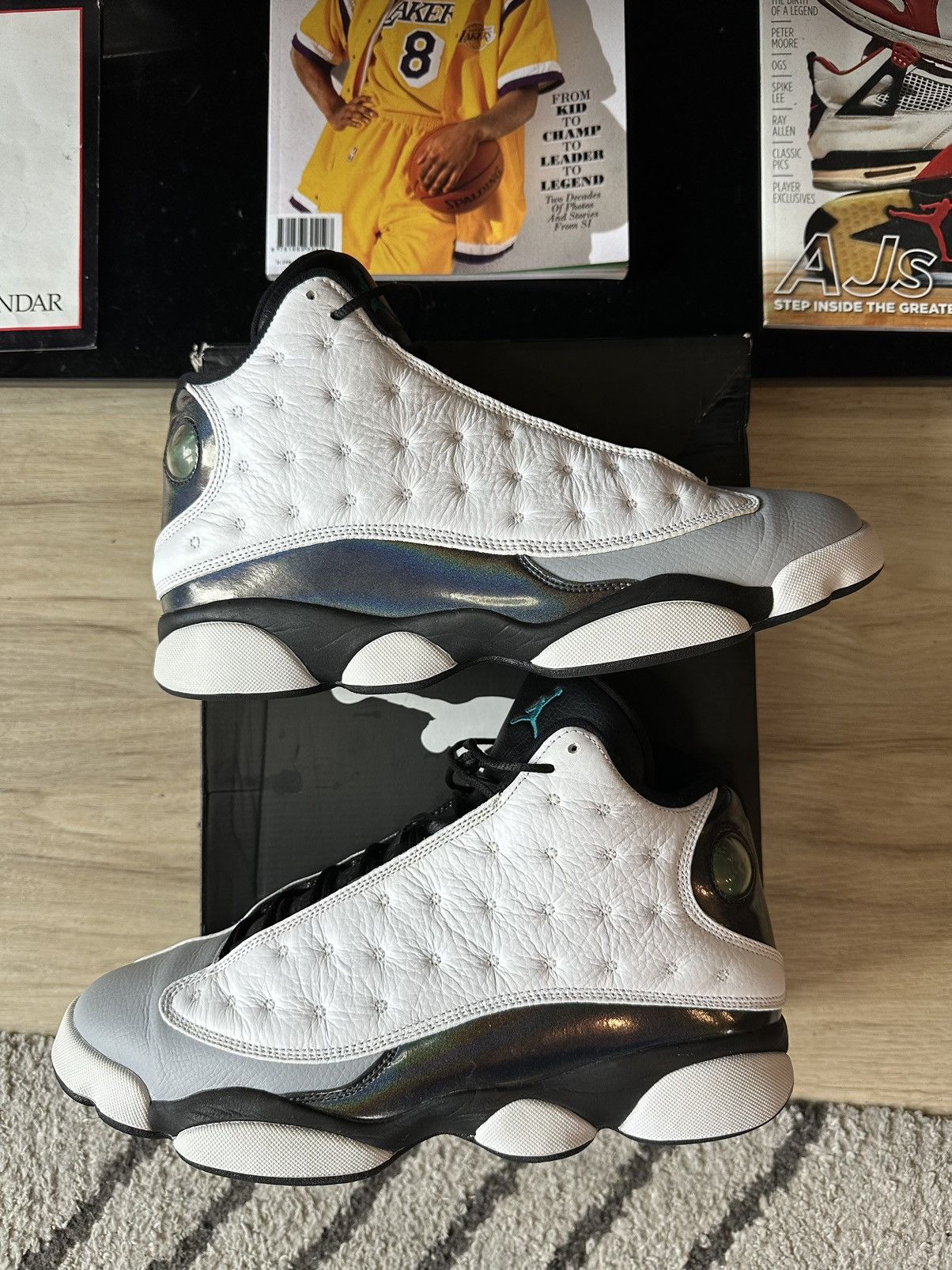image of Jordan Brand 13 ‘Barons’ Shoes in White, Men's (Size 11.5)