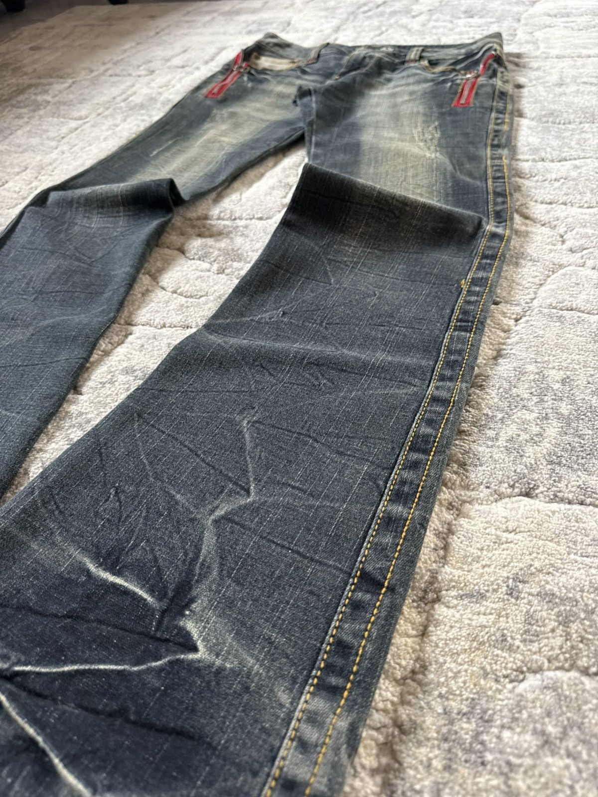 If Six Was Nine Ifsixwasnine Lgb Kapital Junya Style Low Rise Flared Jeans Size US 28 / EU 44 - 23 Thumbnail