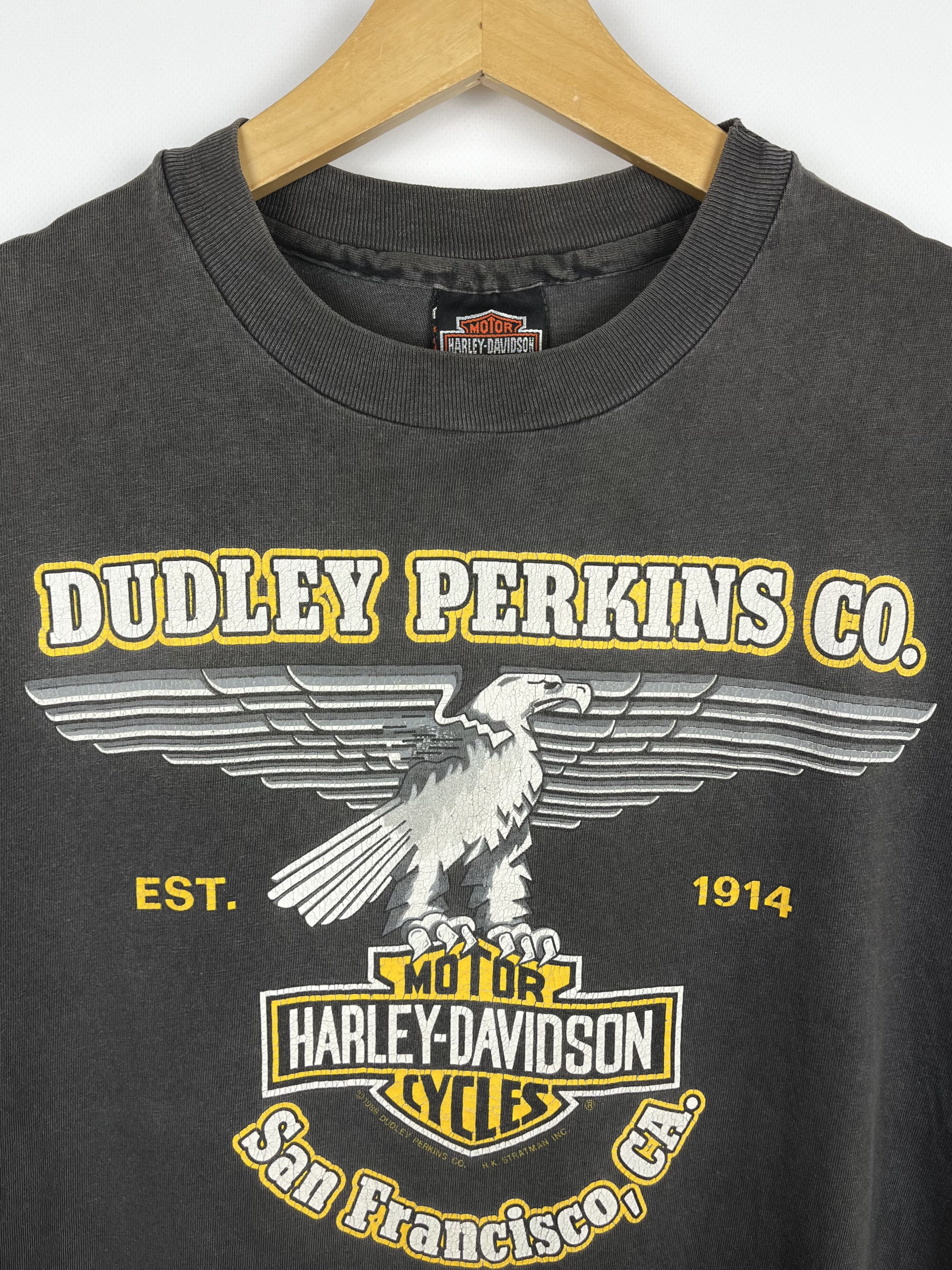 Harley Davidson Vintage Harley Davidson Dudley Perkins Co. T Shirt 1989 Size US XL / EU 56 / 4 - 3 Thumbnail