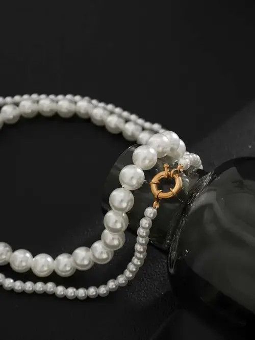 Other Retro Punk Necklace Pearl Choker 2pc set Size ONE SIZE - 3 Thumbnail