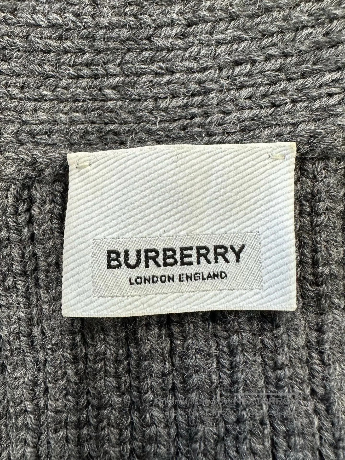 Burberry Burberry Dark Gray TB Logo Wool Cardigan. Size XS / US 0-2 / IT 36-38 - 3 Thumbnail