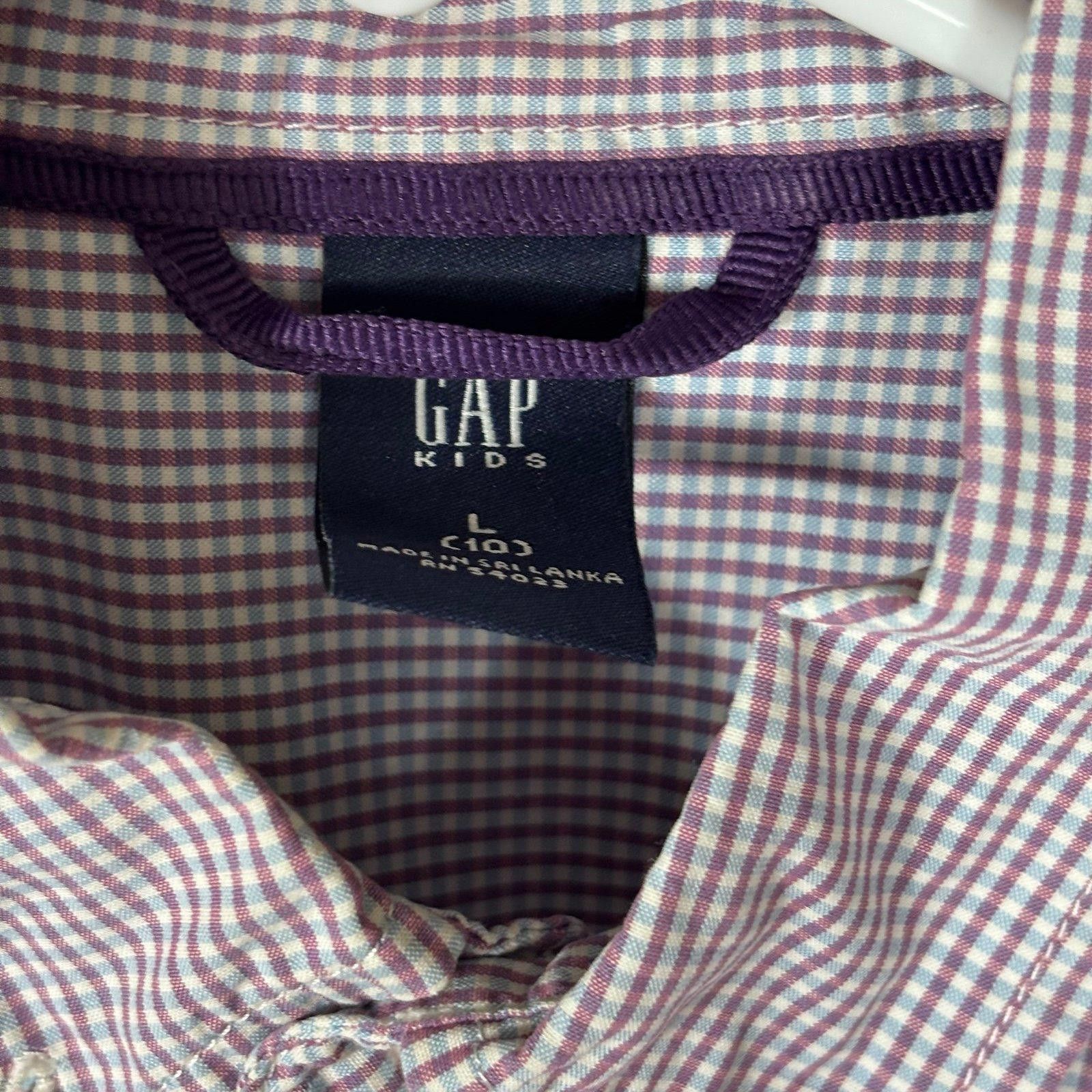 Other GAP Kids Boys Large Checkered Button-Down Shirt Size US L / EU 52-54 / 3 - 4 Thumbnail