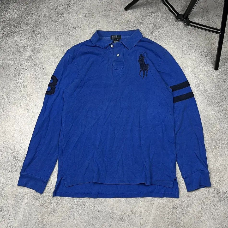 Polo Ralph Lauren × Vintage Vintage Polo Ralph Lauren Rugby Faded Long Sleeve Y2K Size US L / EU 52-54 / 3 - 1 Thumbnail