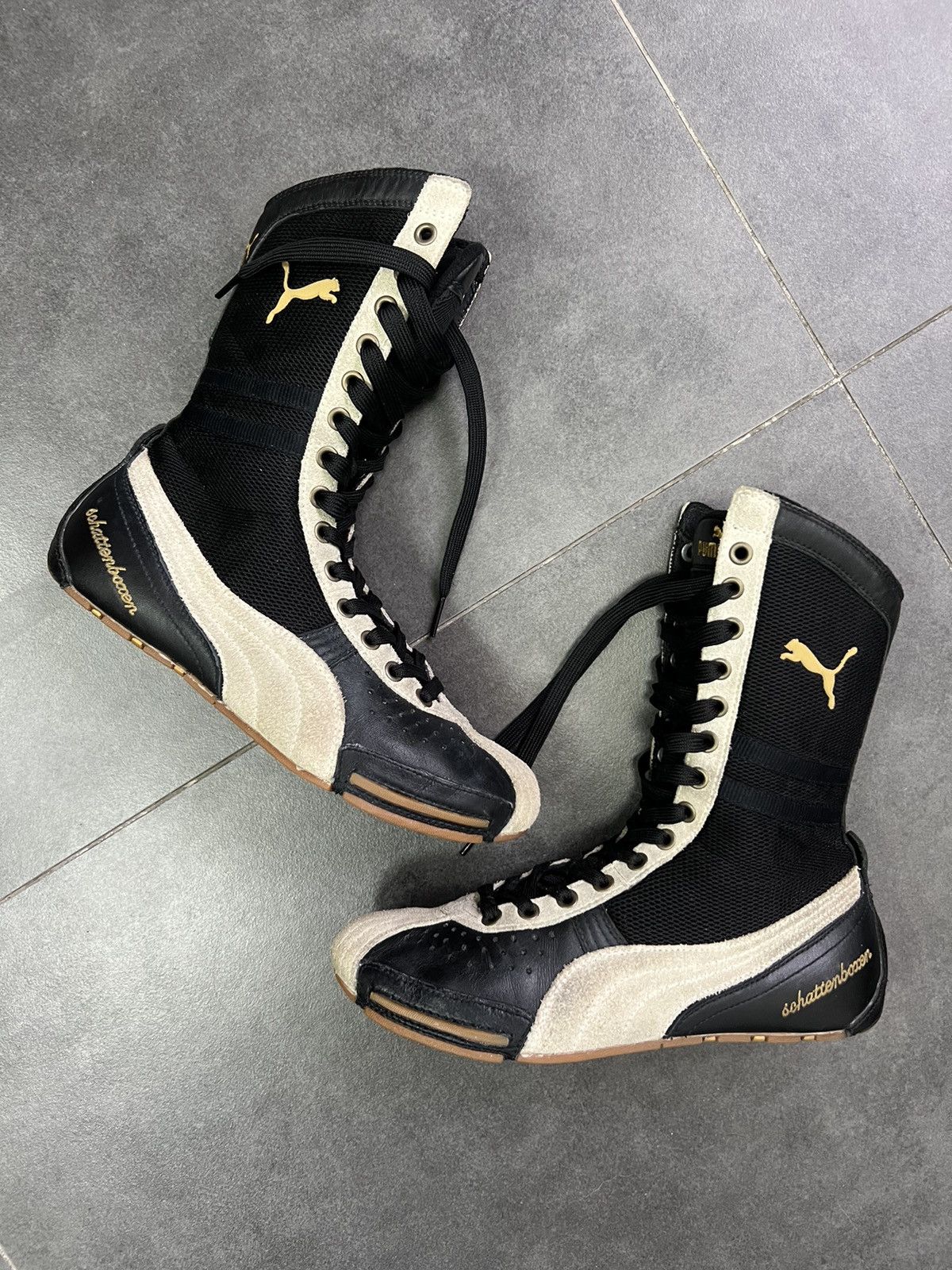 Puma × Vintage Crazy Puma Y2K Hi Top Sneakers Boxing Shoes Boots