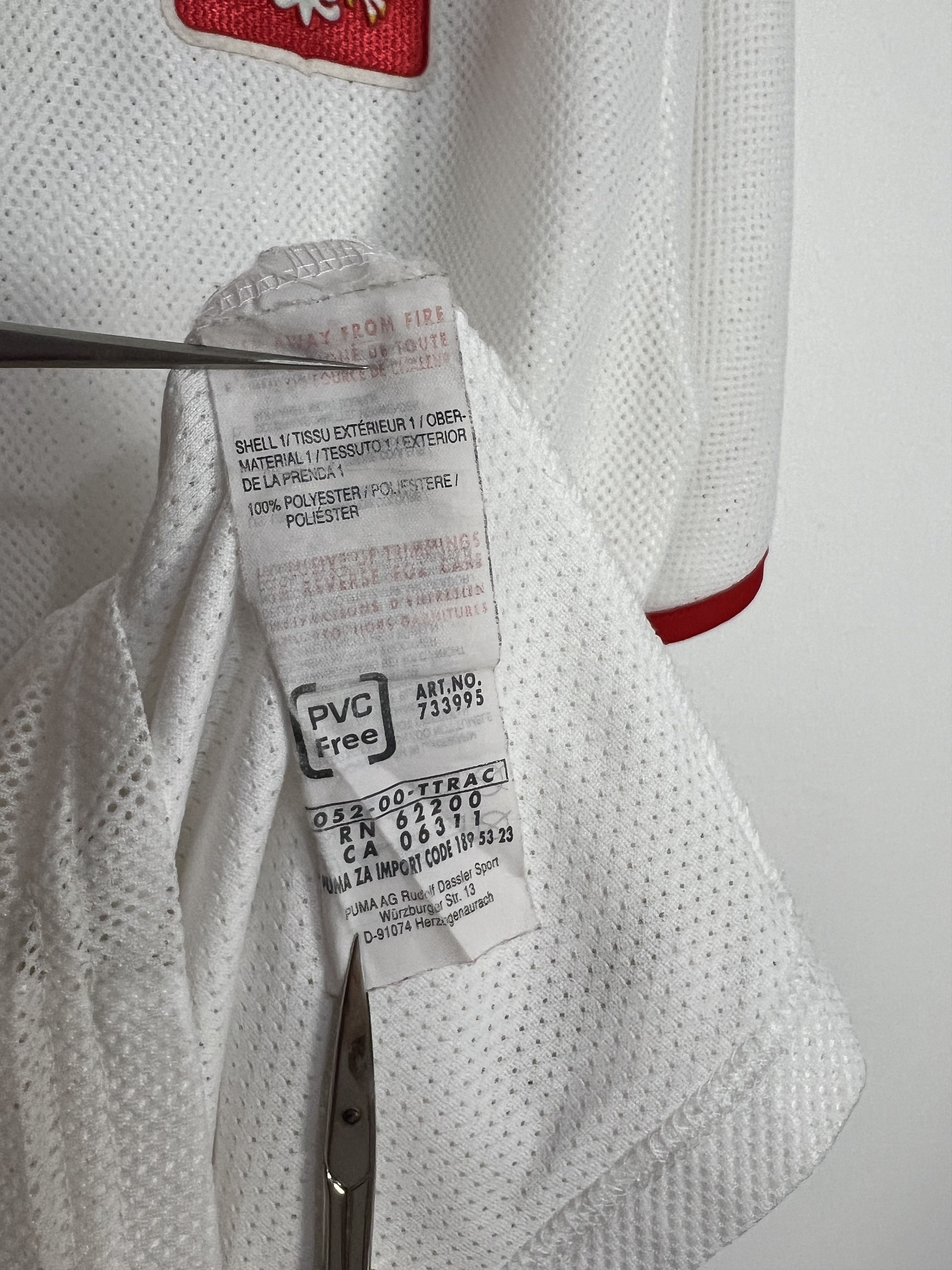 Puma Poland football shirt 2008 Soccer Jersey Trikot National Size US L / EU 52-54 / 3 - 8 Thumbnail
