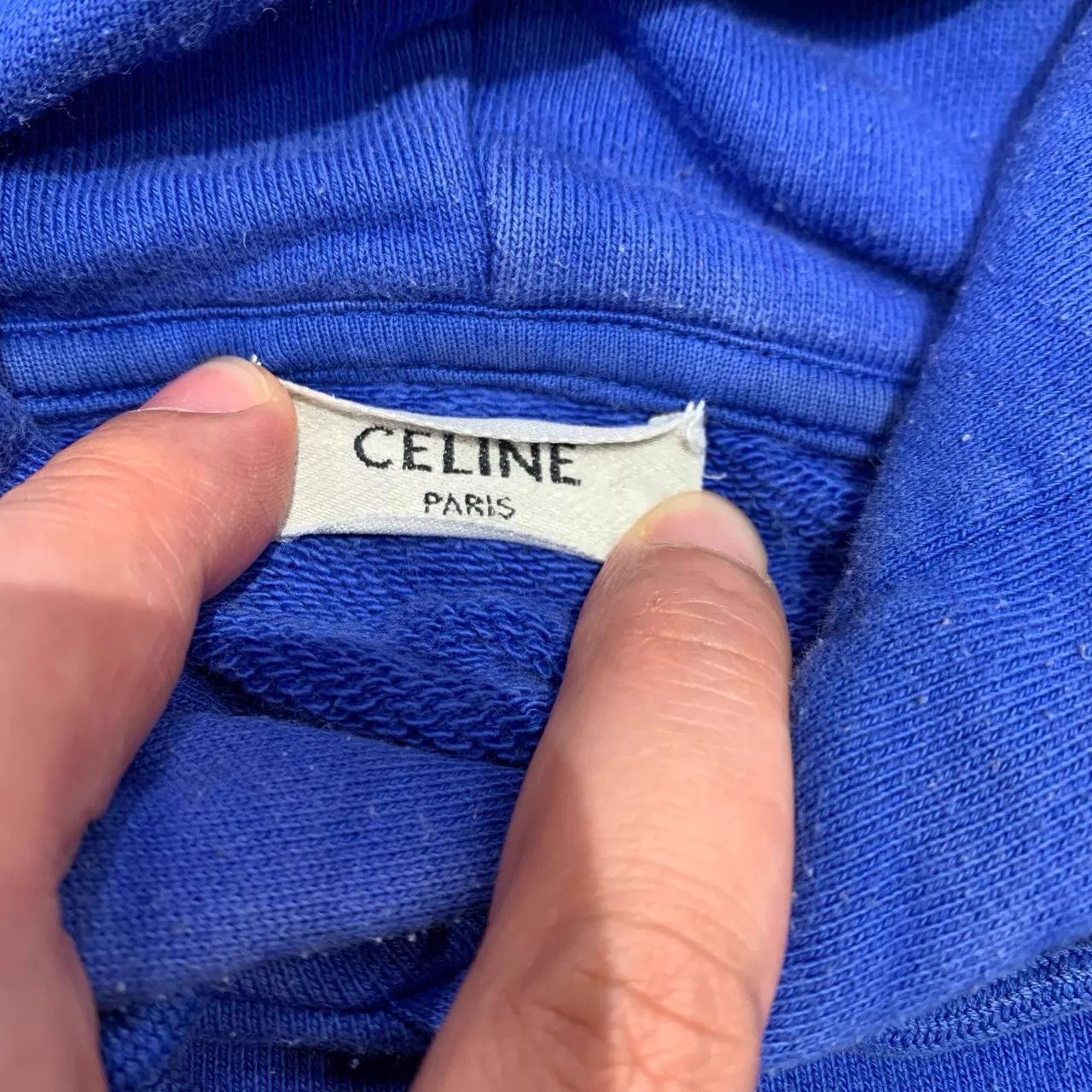 Celine Celine Klein Blue Logo Hoodie XS 9/10 ZQ003 Size XS / US 0-2 / IT 36-38 - 6 Thumbnail