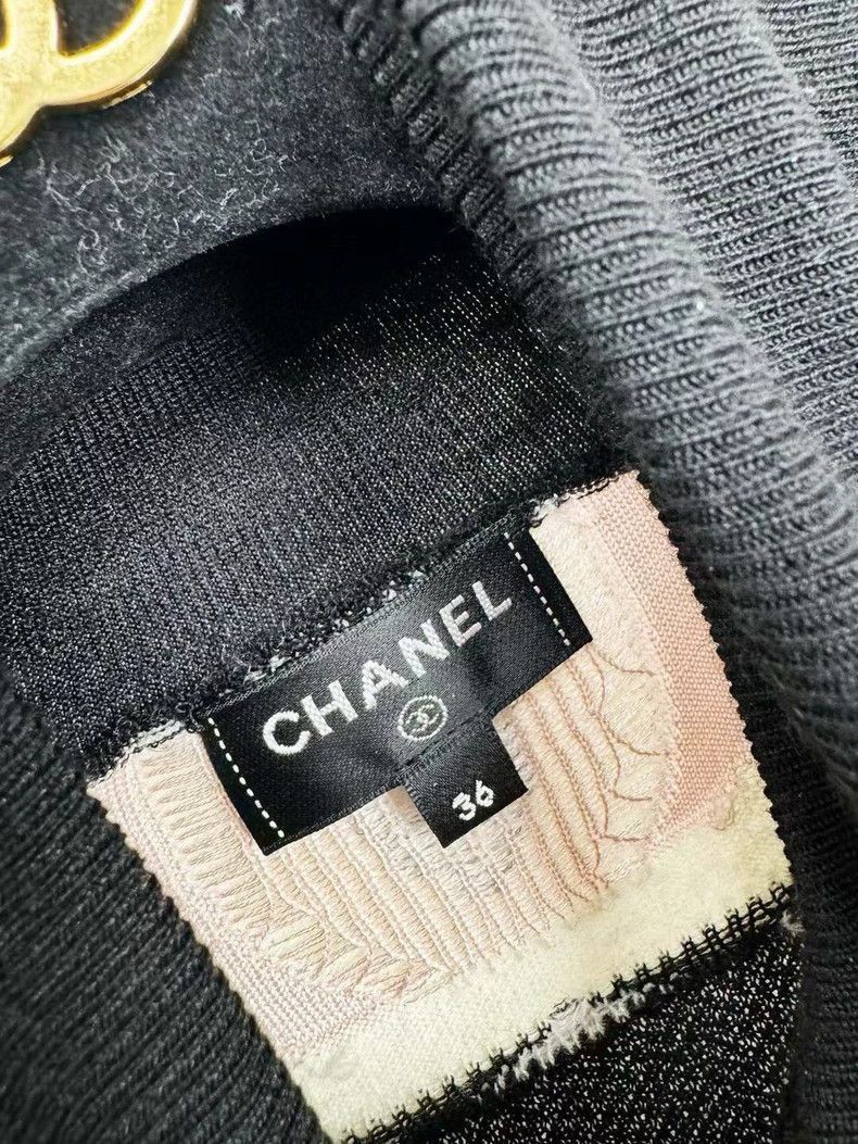 Chanel Chanel Logo High Neck Sweater -2505 Size S / US 4 / IT 40 - 2 Thumbnail