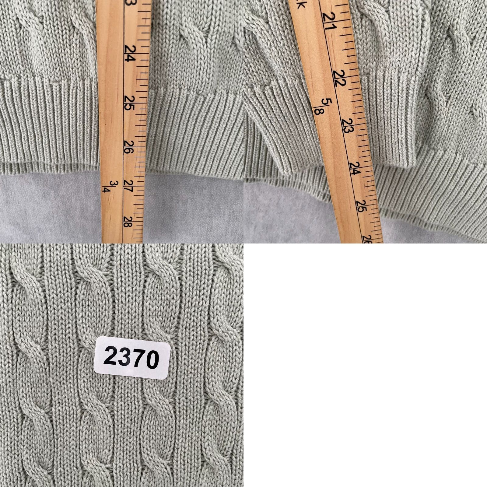 Brandy Melville VINTAGE Brandy Melville John Galt Sweater Womens One Size Green Cable Knit Pullover Regular Fit Crew Neck Knit Cotton Blend Ladies Size ONE SIZE - 8 Thumbnail