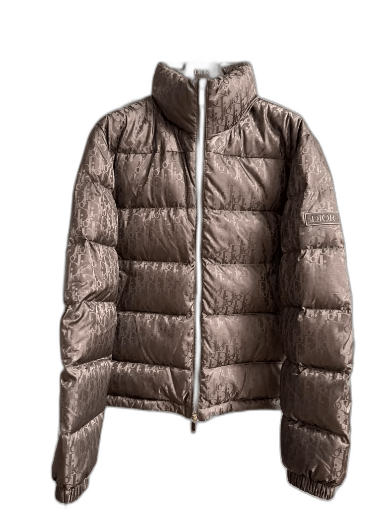 Dior Dior Logo Puffer Jacket in Gray Size US L / EU 52-54 / 3 - 1 Thumbnail