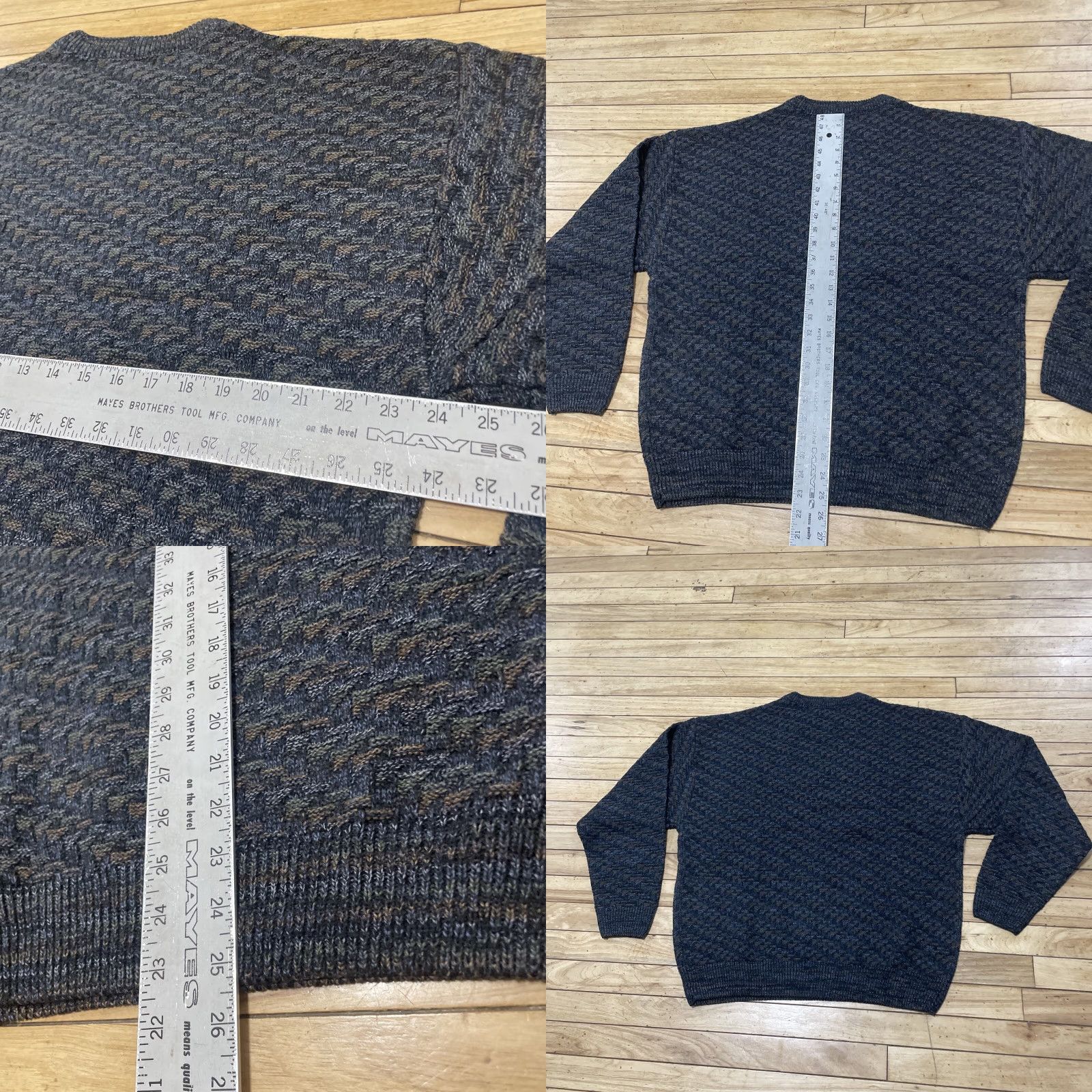 Etro VINTAGE Towncraft Sweater Men L Navy Texture Retro Y2k Streetwear Preppy New Deadstock Pullover Knit Crew Neck Long Sleeve Blue Mens Sweater Size US L / EU 52-54 / 3 - 8 Thumbnail