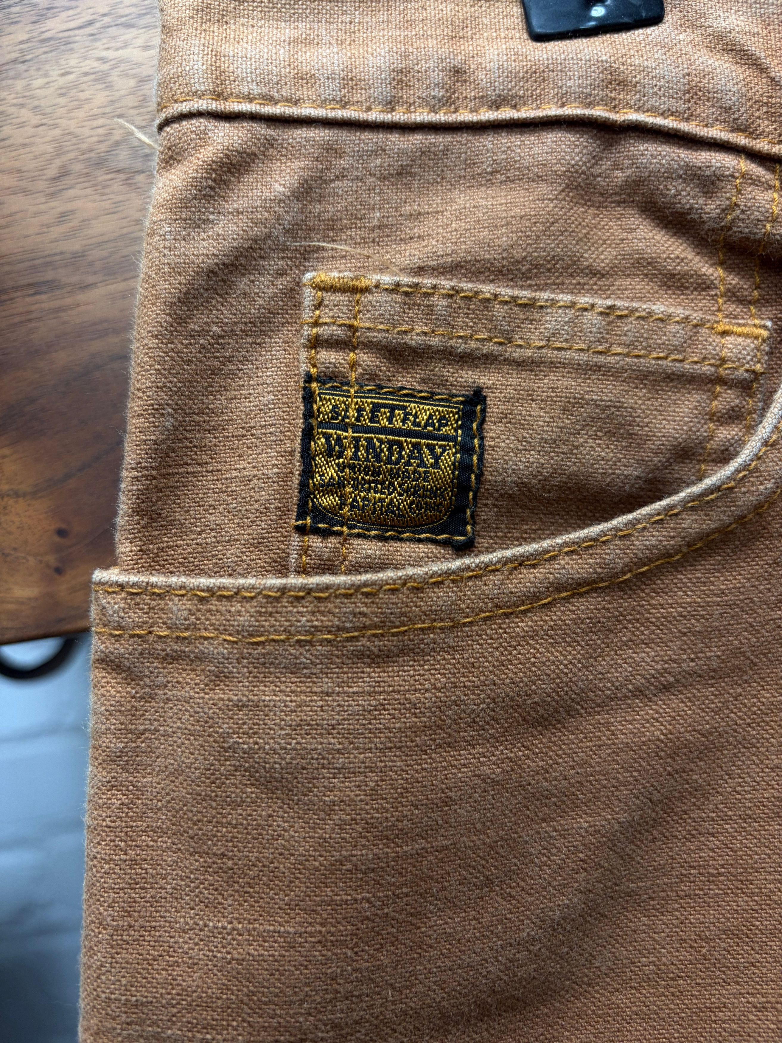 Kapital Kapital ‘Rat Flare’ Pleated Orange Japanese Denim Size US 30 / EU 46 - 2 Thumbnail