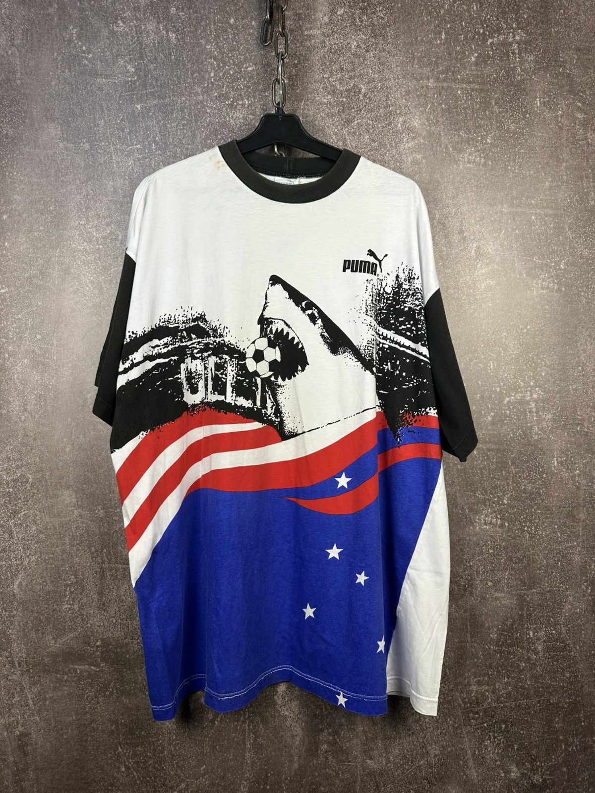 Puma Vintage Puma 1994 World Cup USA T Shirt Football Soccer Size US XL / EU 56 / 4 - 1 Thumbnail
