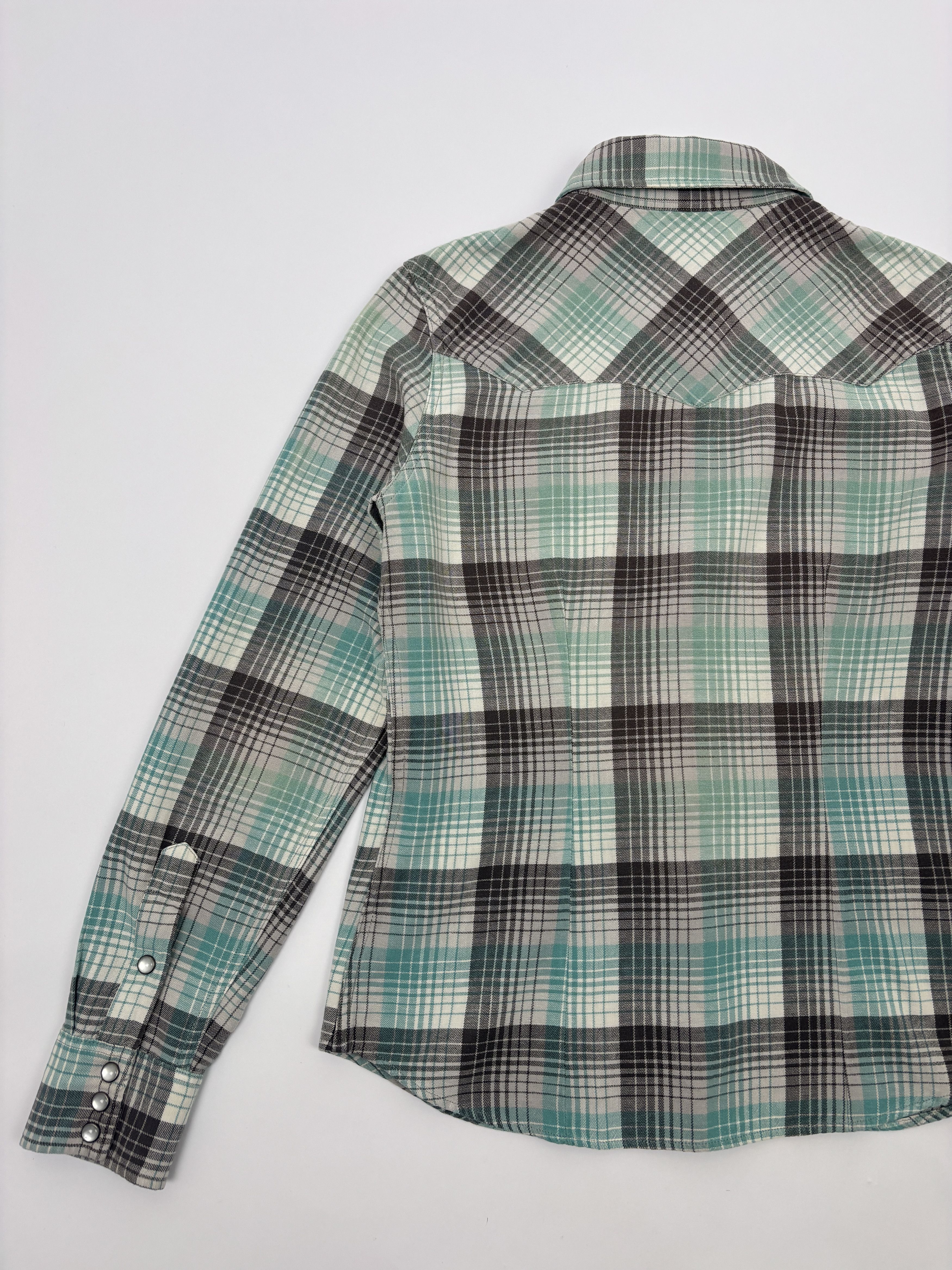 RRL Ralph Lauren RRL Women’s Western Shirt Cotton Plaid Size L / US 10 / IT 46 - 9 Thumbnail