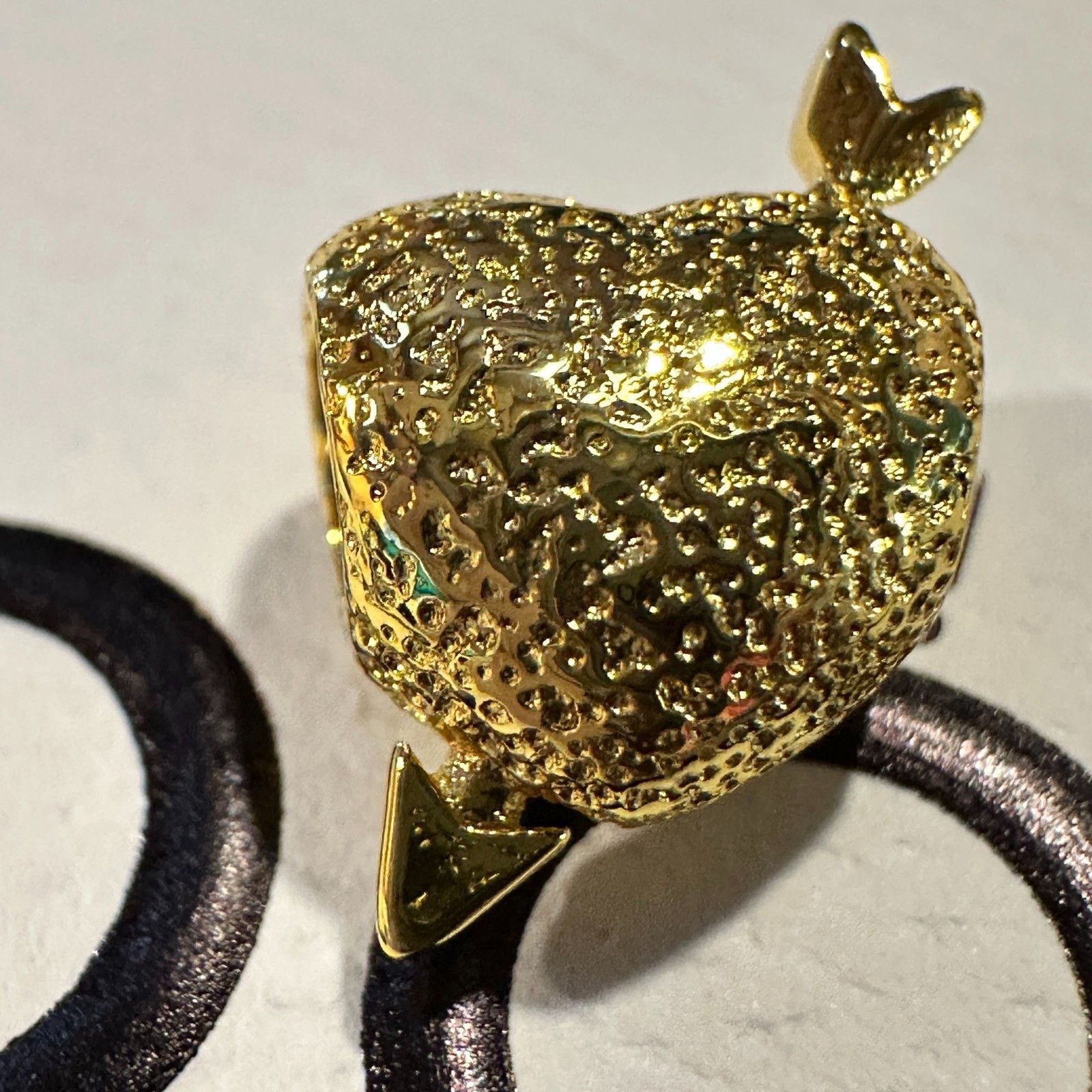 pandora Authentic PANDORA Gold Plated Cupid Heart Charm Valentine # Size ONE SIZE - 2 Thumbnail