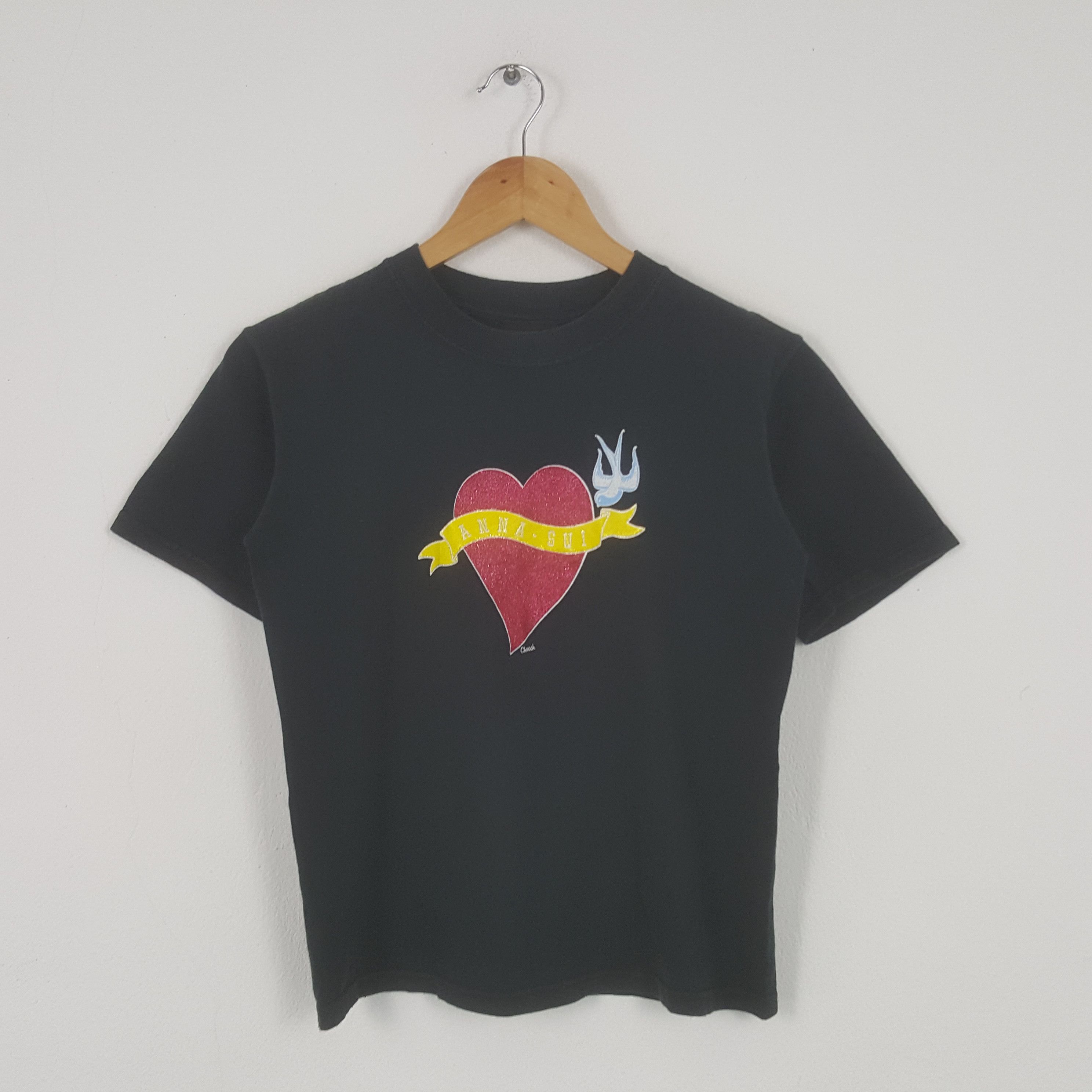 Vintage Anna Sui American Designer Love Art Tshirt